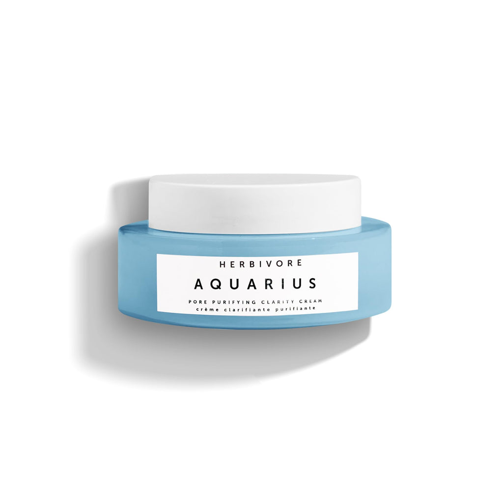 HERBIVORE Aquarius Pore Purifying Clarity Cream – Daily Moisturizer with BHA for Oily Skin, Vegan & Cruelty-Free, 50mL
