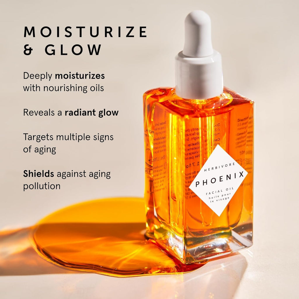 HERBIVORE Balance + Renew Skincare Set – Lapis Blue Tansy & Phoenix Rosehip Oils for Balanced, Hydrated Skin