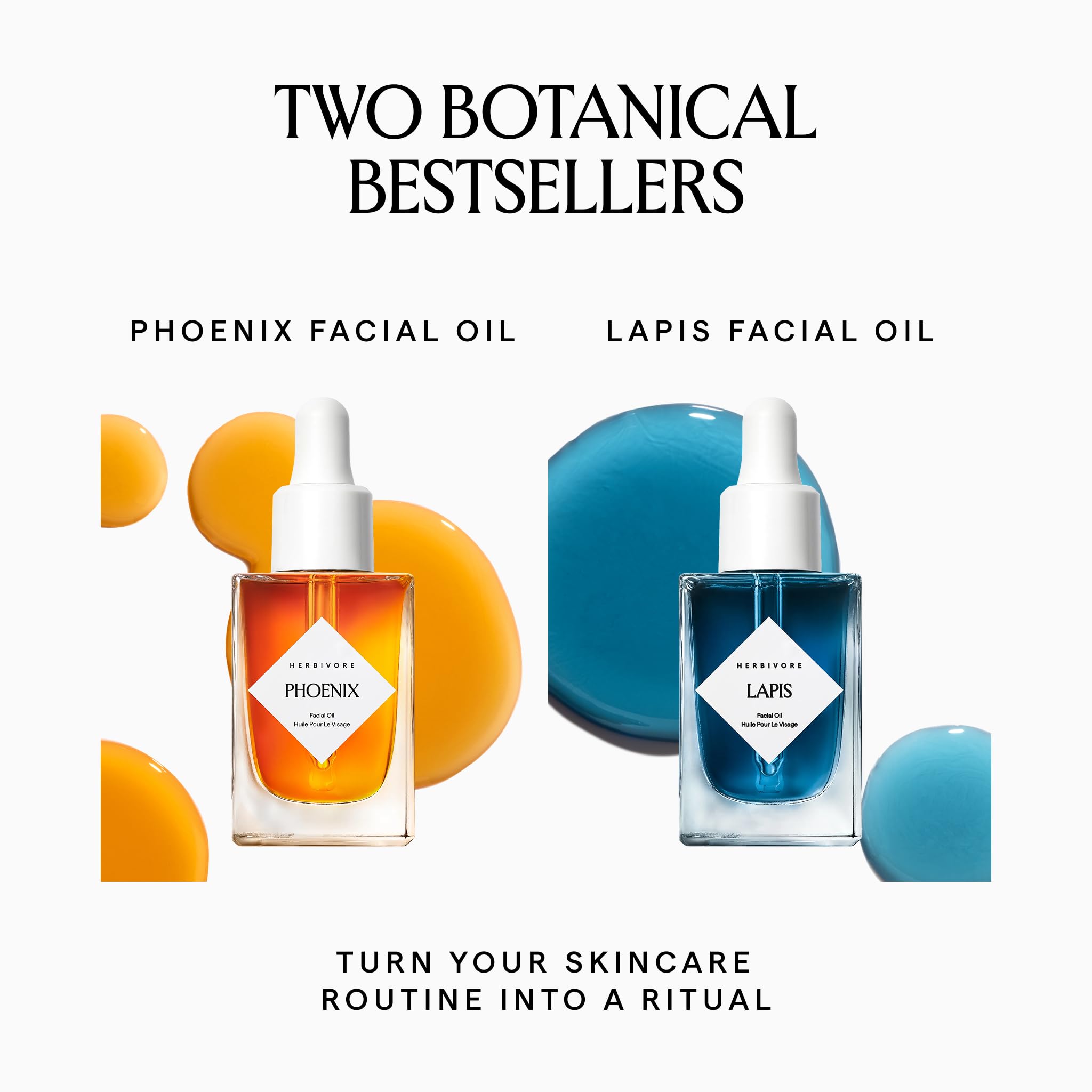HERBIVORE Balance + Renew Skincare Set – Lapis Blue Tansy & Phoenix Rosehip Oils for Balanced, Hydrated Skin