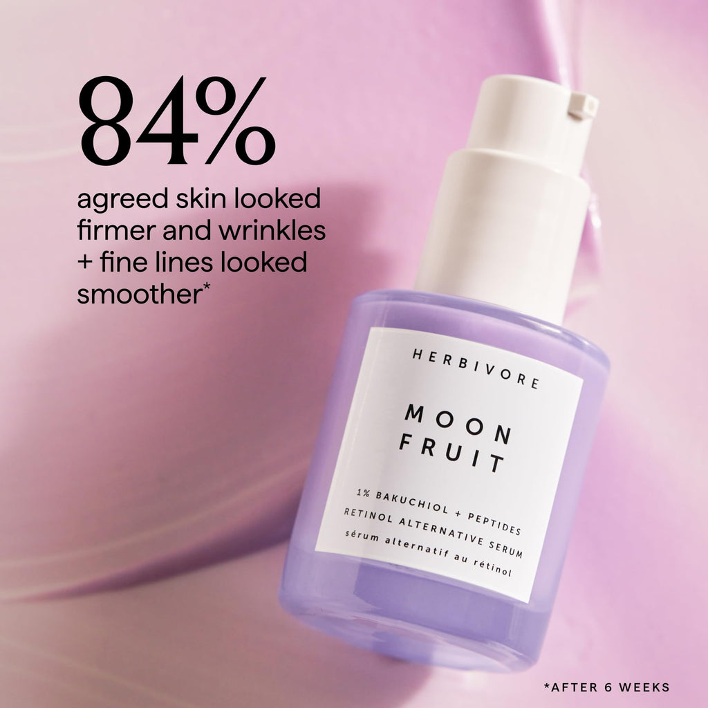 HERBIVORE Moon Fruit Serum EXTRA STRENGTH – 1% Bakuchiol + Peptides (30 mL)