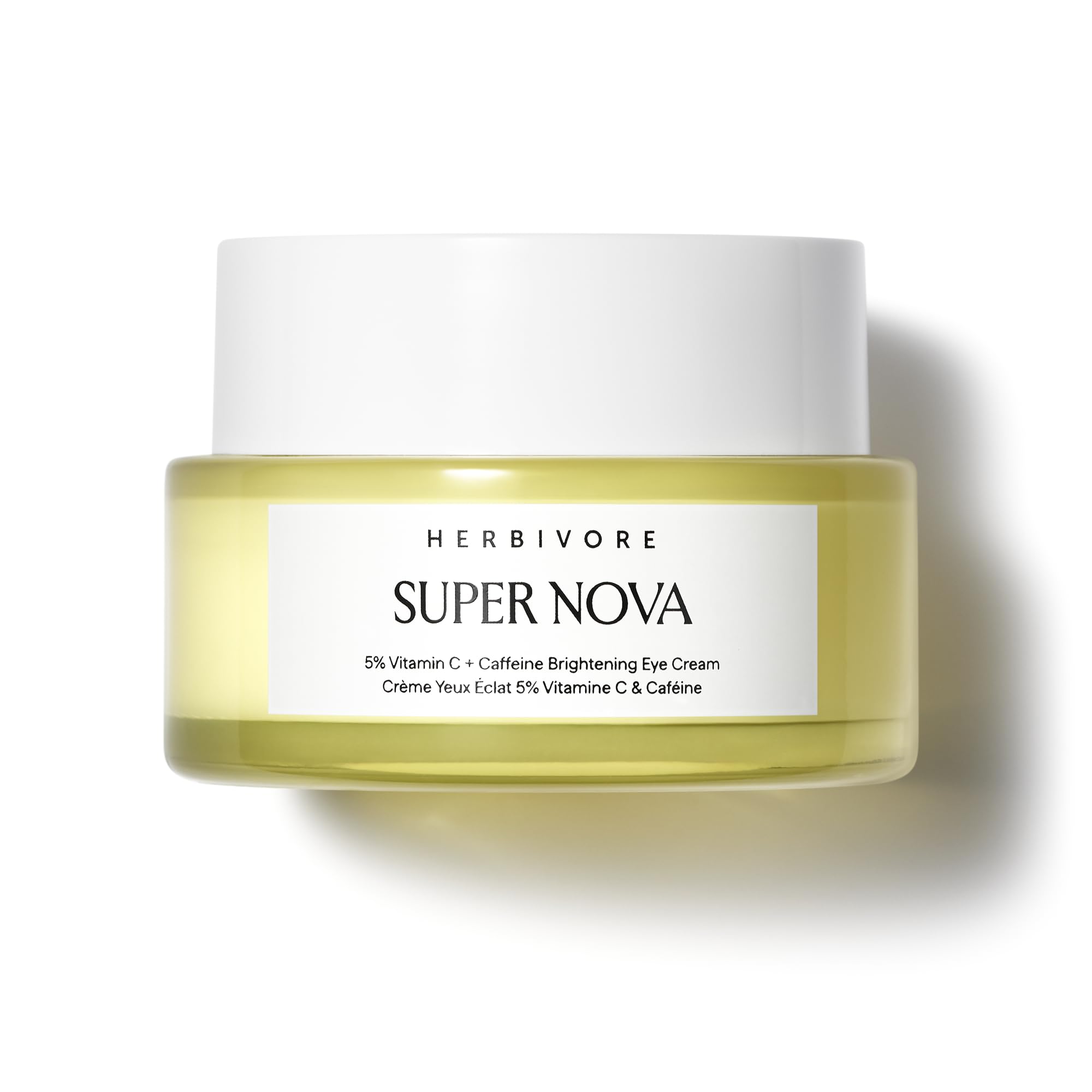 HERBIVORE Super Nova Eye Cream – 5% THD Vitamin C & Caffeine, Brightens & De-Puffs (15mL)