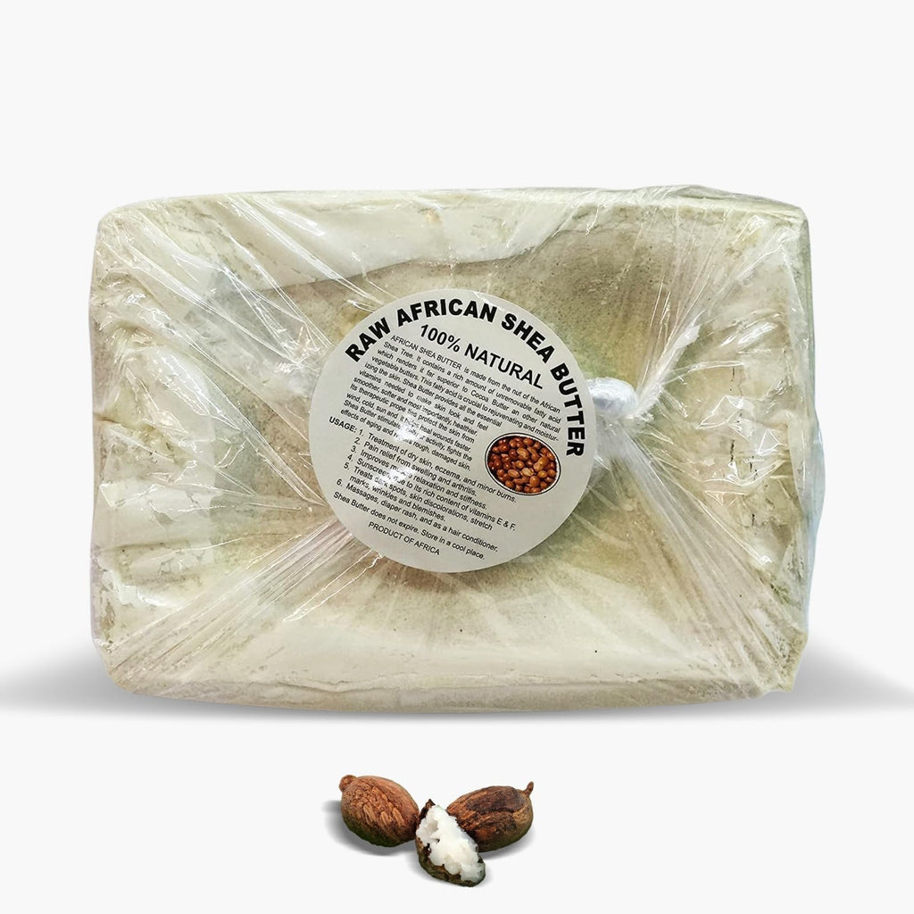 HERBOGANIC Pure Raw African Shea Butter – 5 lb Unrefined Organic Ivory/Yellow, Ghana