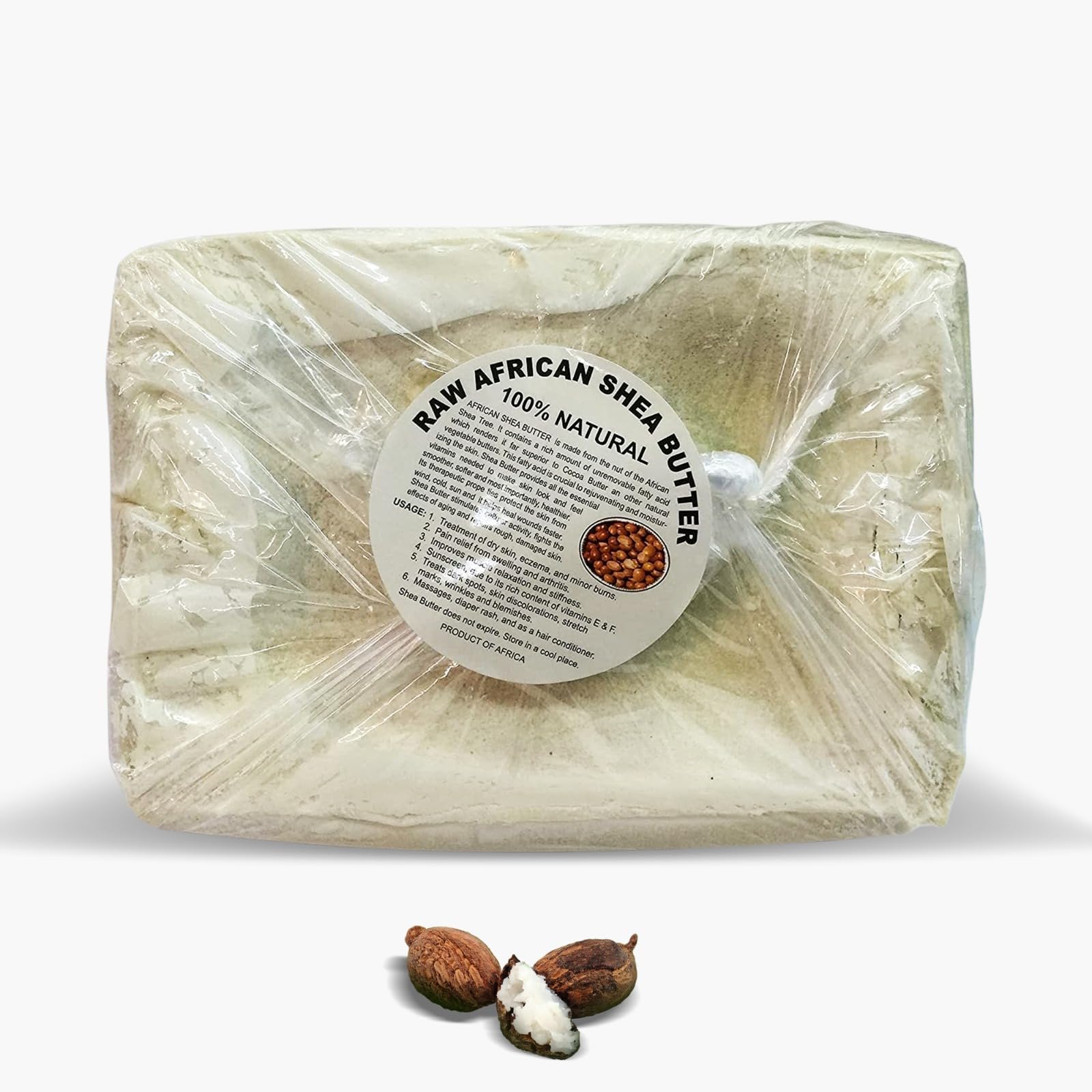 HERBOGANIC Pure Raw African Shea Butter – 5 lb Unrefined Organic Ivory/Yellow, Ghana