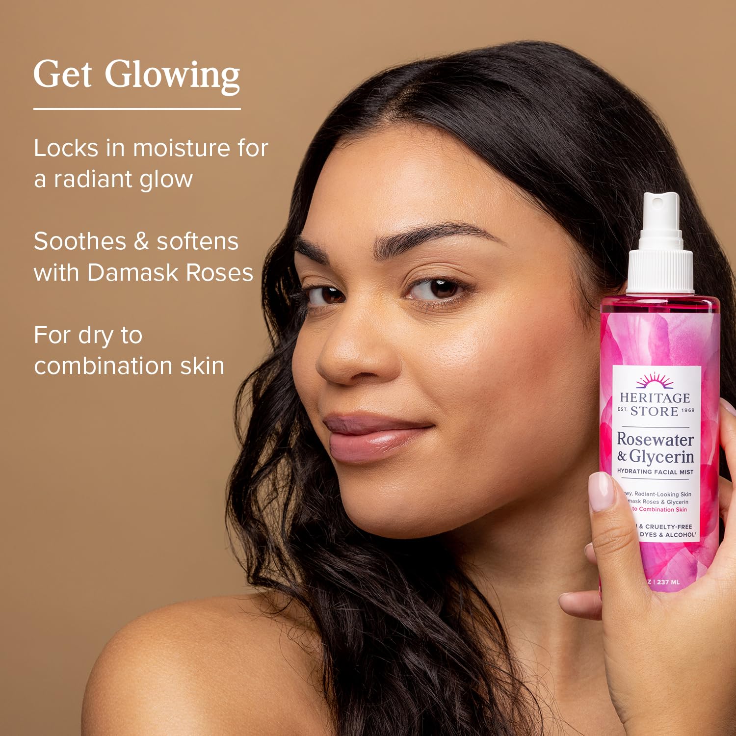 HERITAGE STORE Rosewater & Glycerin 2-Pack | Hydrating Facial Mist for Dry/Combination Skin
