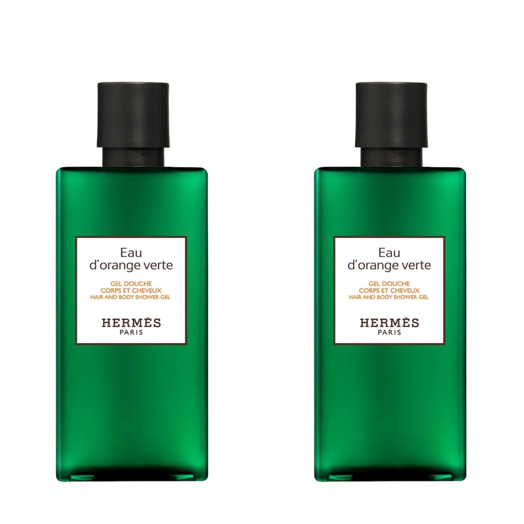 Hermès Eau d'Orange Verte Unisex Shower Gel - Hair & Body, 5.4 oz (2 x 2.7 oz bottles)