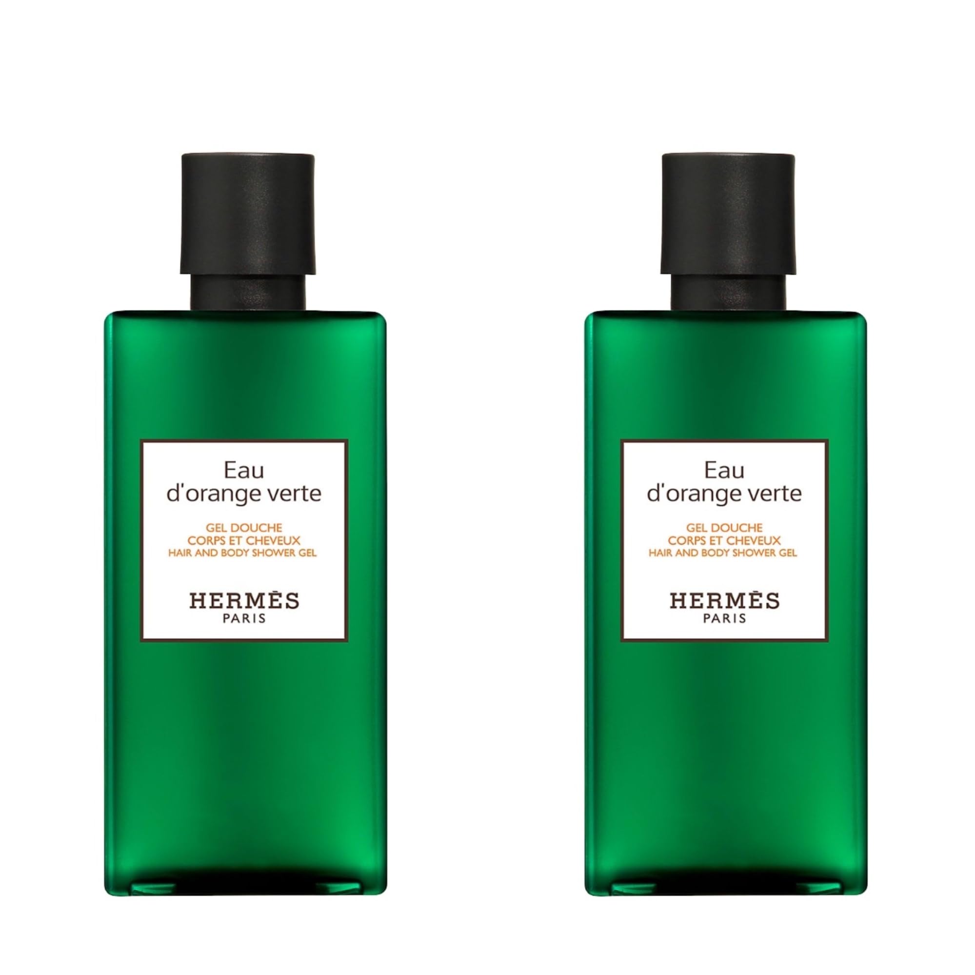 Hermès Eau d'Orange Verte Unisex Shower Gel - Hair & Body, 5.4 oz (2 x 2.7 oz bottles)