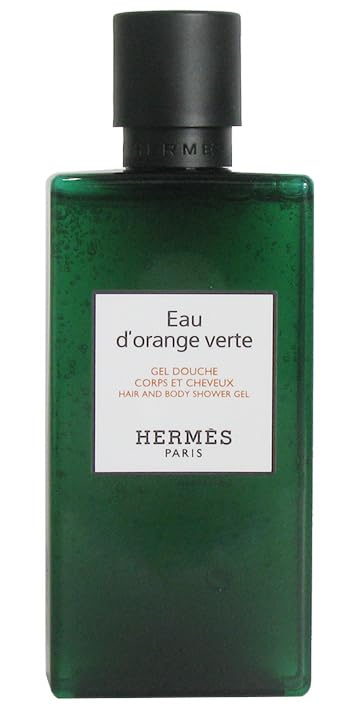 Hermes Eau dOrange Verte Hair & Body Shower Gel 200ml – Fresh Orange Mint Scent, Refillable Bottle