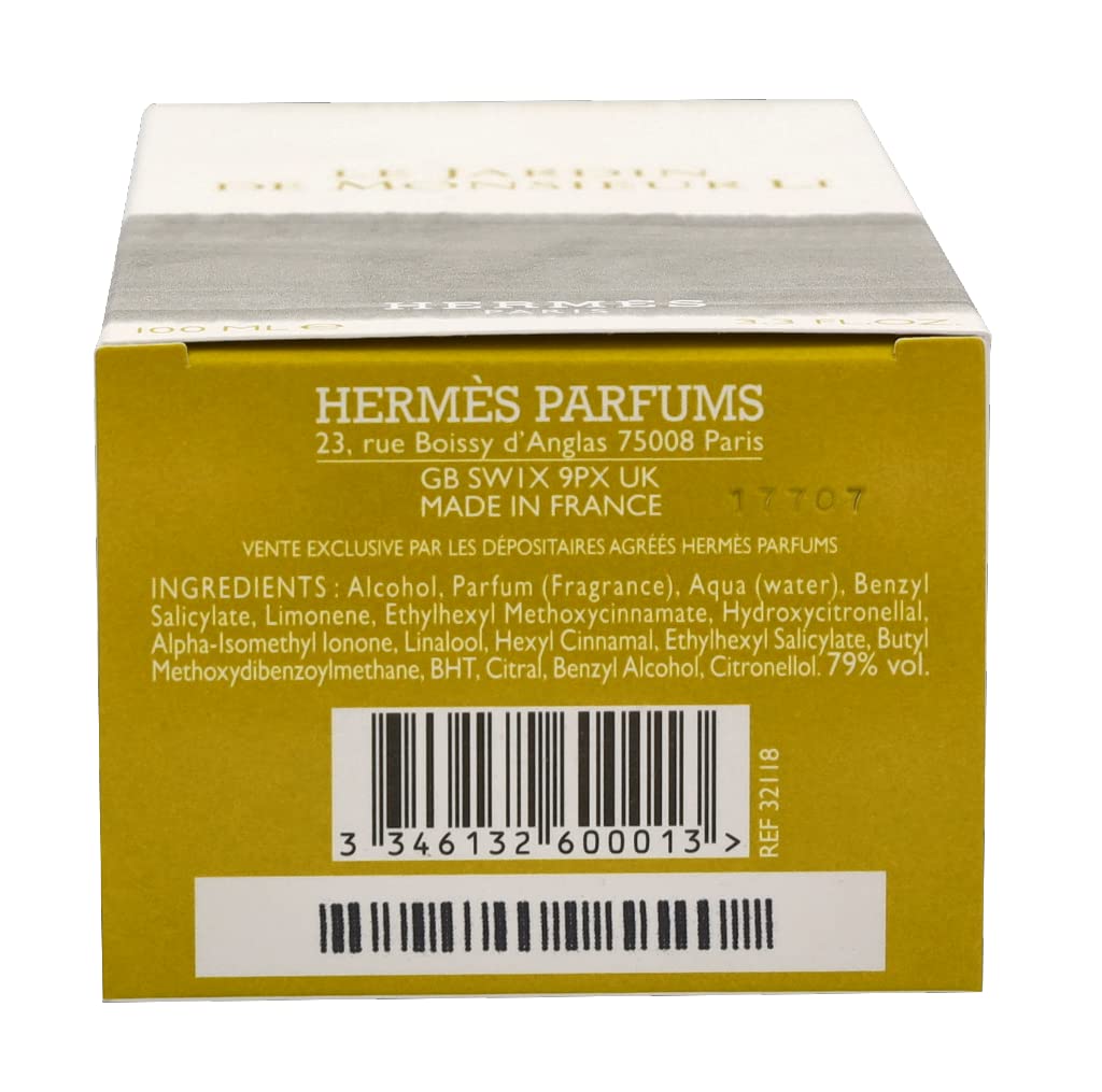 Hermès Le Jardin de Monsieur Li – Unisex Eau de Toilette 3.4 oz | Fresh Spring/Summer Fragrance