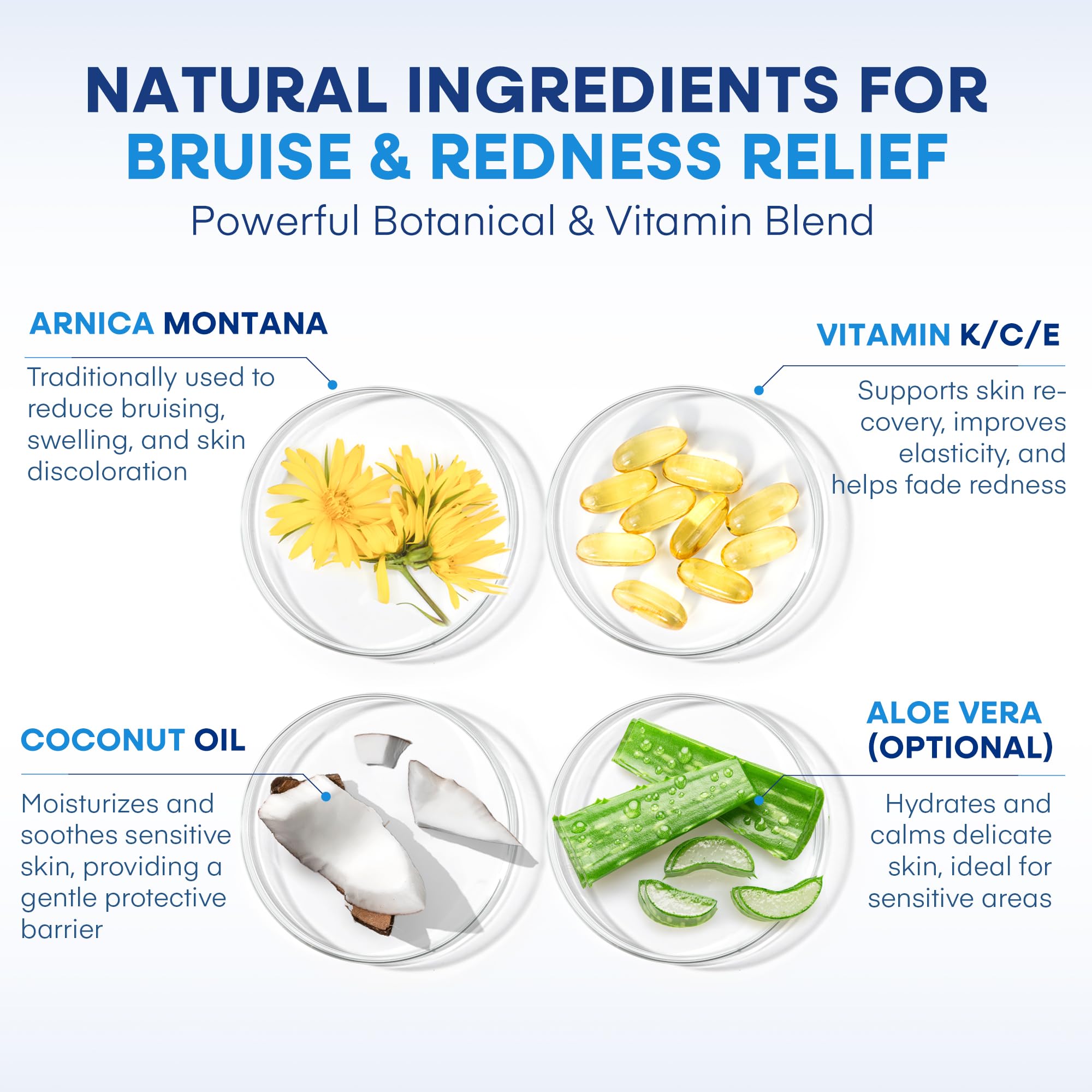 Hermon Arnica Bruise Cream with Vitamin K – Sensitive Skin & Face Formula, Extra Strength Hydrating Moisturizer 2 Oz