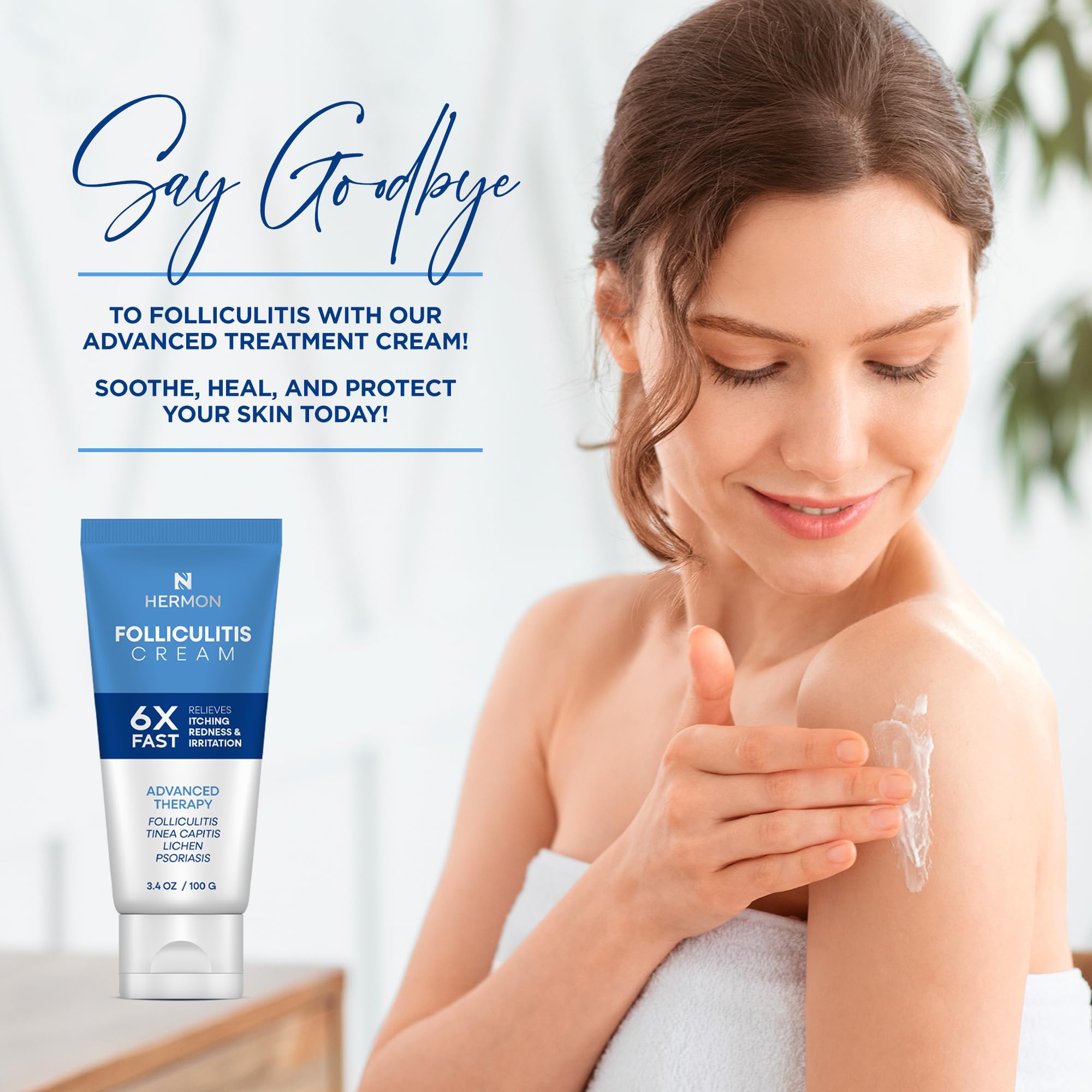 Hermon Folliculitis Cream 100g | Gentle Support for Scalp, Face & Body