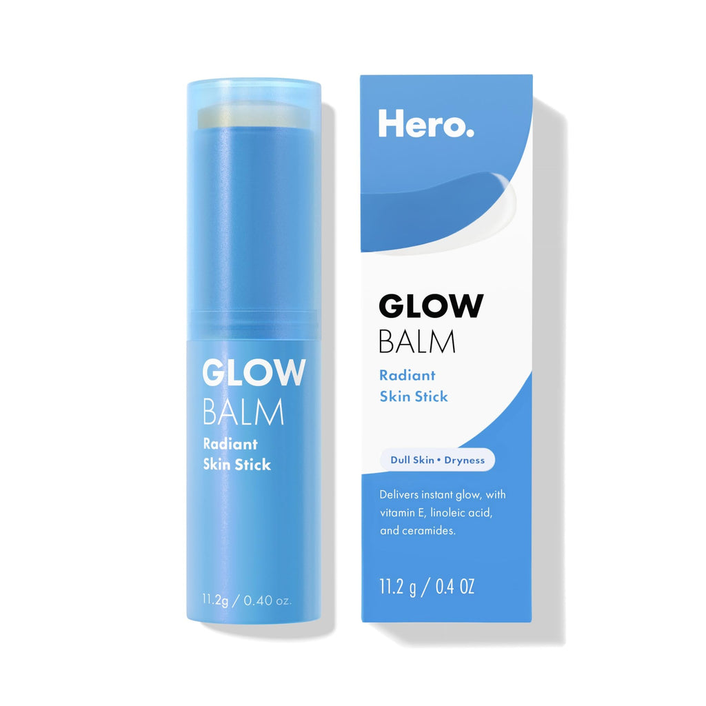 Hero Cosmetics Glow Balm Radiant Skin Stick – Dewy Glow for Acne-Prone Skin | 0.4 oz