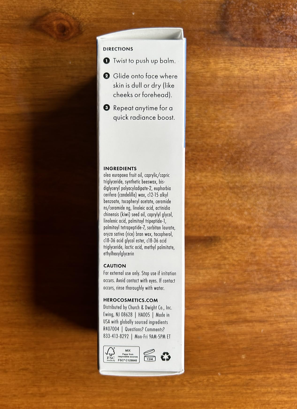 Hero Cosmetics Glow Balm Radiant Skin Stick – Dewy Glow for Acne-Prone Skin | 0.4 oz