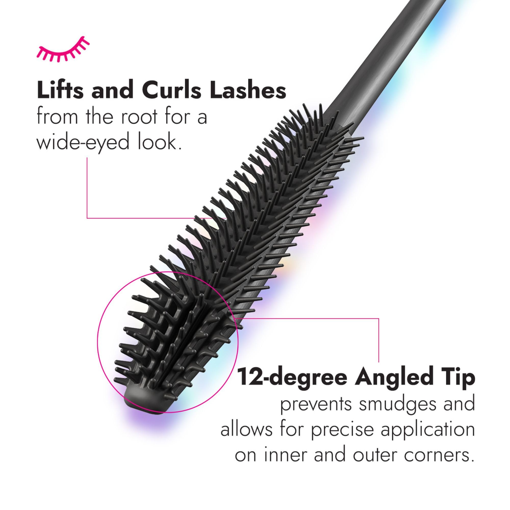 Heroine Make Lash Hype Mascara – 3D Lift & Define, Long-Lasting Curl, Black