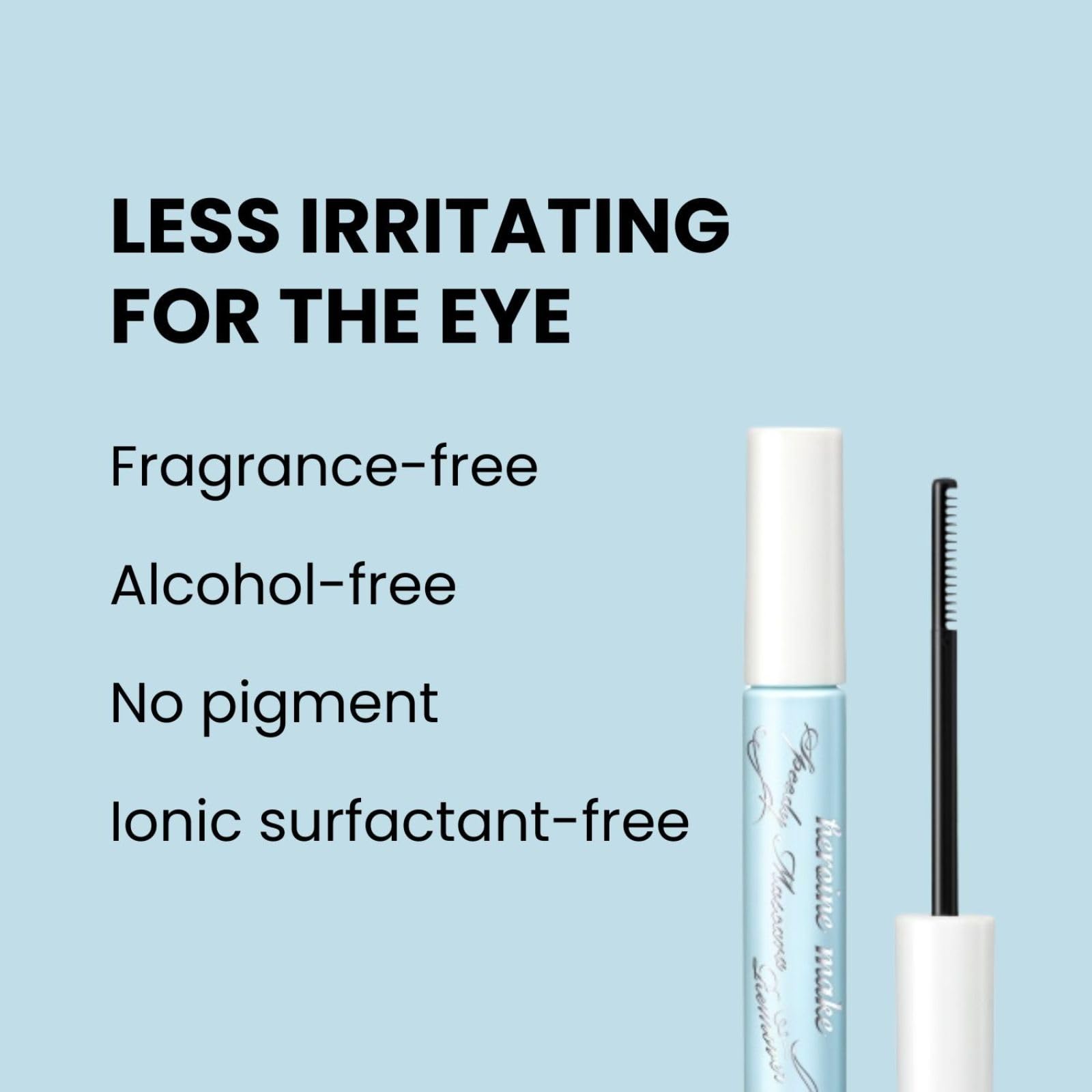 Heroine Make by KISSME Waterproof Mascara Black — Long & Curl Defining Fiber + Oil-Free Remover (2 Set)
