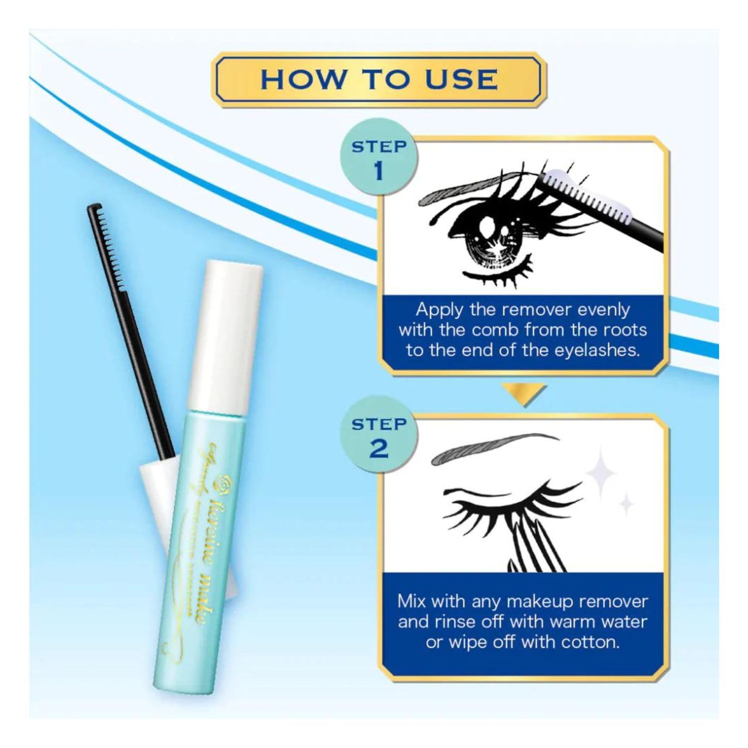 HEROINE MAKE by KISSME Mascara Remover – Fast-Acting Waterproof Mascara Remover, Gentle & Lash-Conditioning (2 ea)