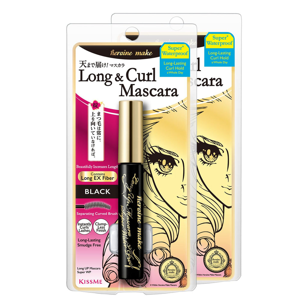 Heroine Make Mascara Black — Waterproof 5mm Long-Fiber for Length & Volume, Made in Japan