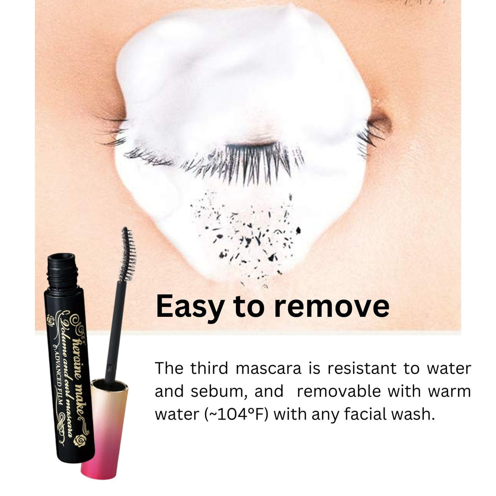 Heroine Make Tubing Mascara Waterproof & Long-Lasting with Curvy Brush | Made in Japan by KISSME