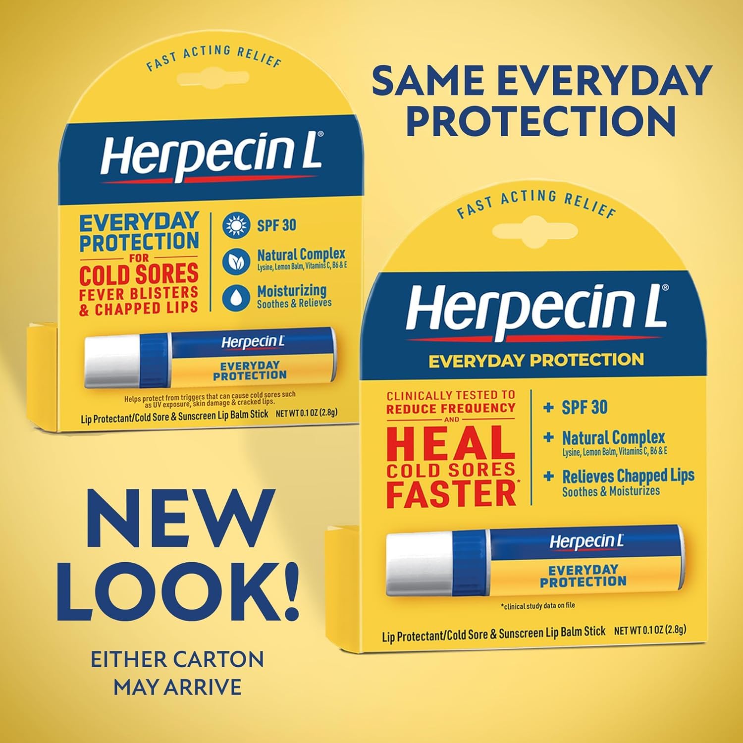 Herpecin-L HL Lip Protectant Sunscreen & Cold Sore Lip Balm Stick – 0.1 oz (Pack of 3)