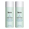 hers Triple Threat Shampoo – Biotin, Saw Palmetto & Pumpkin Seed Oil | Thickening & Hydration (2-Pack, 6.4 oz)