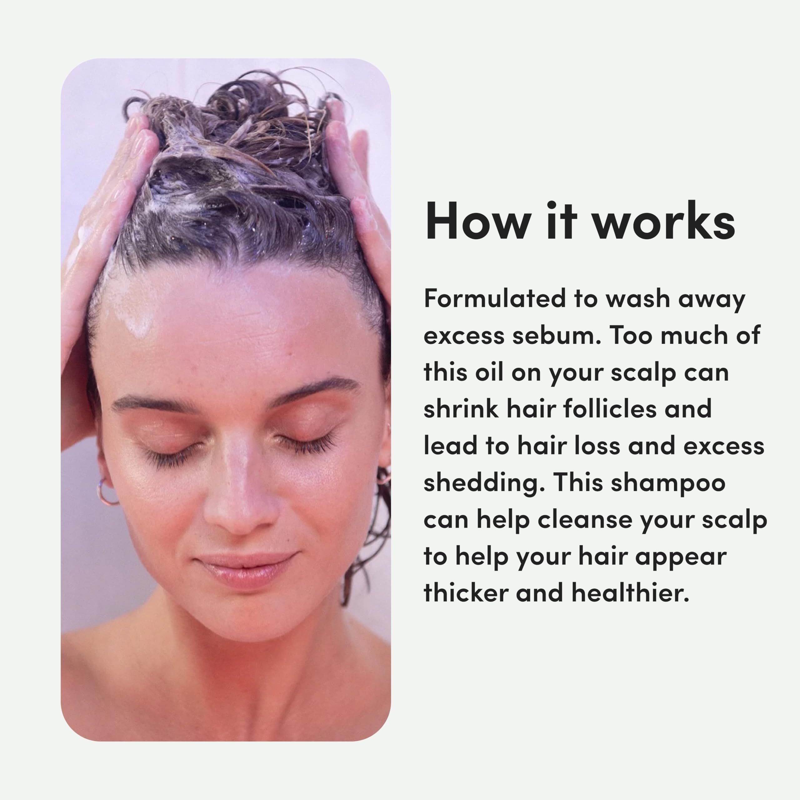 hers Triple Threat Shampoo – Biotin, Saw Palmetto & Pumpkin Seed Oil | Thickening & Hydration (2-Pack, 6.4 oz)