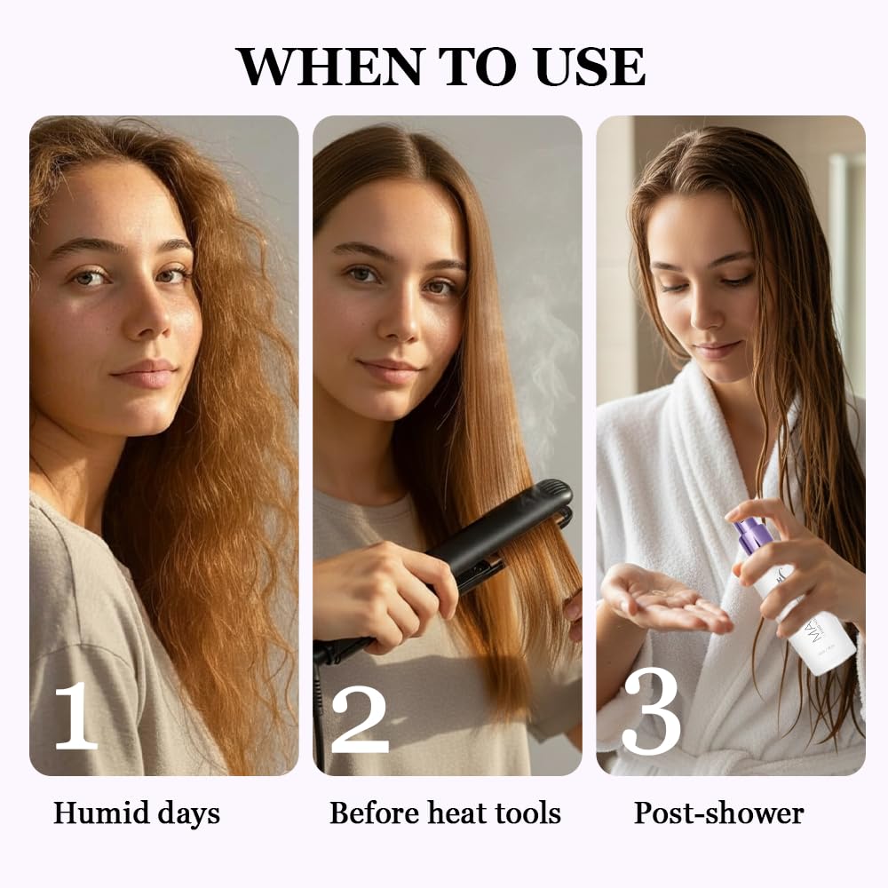 HerStyler Marula Oil Hair Serum – Anti-Frizz Shine for Frizzy or Damaged Hair | 2 oz