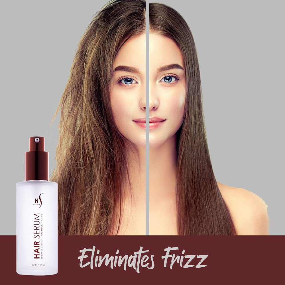 HerStyler Serum 4 Pack | Argan Oil Hair Serum for Frizz Control, Shine & Smoothness