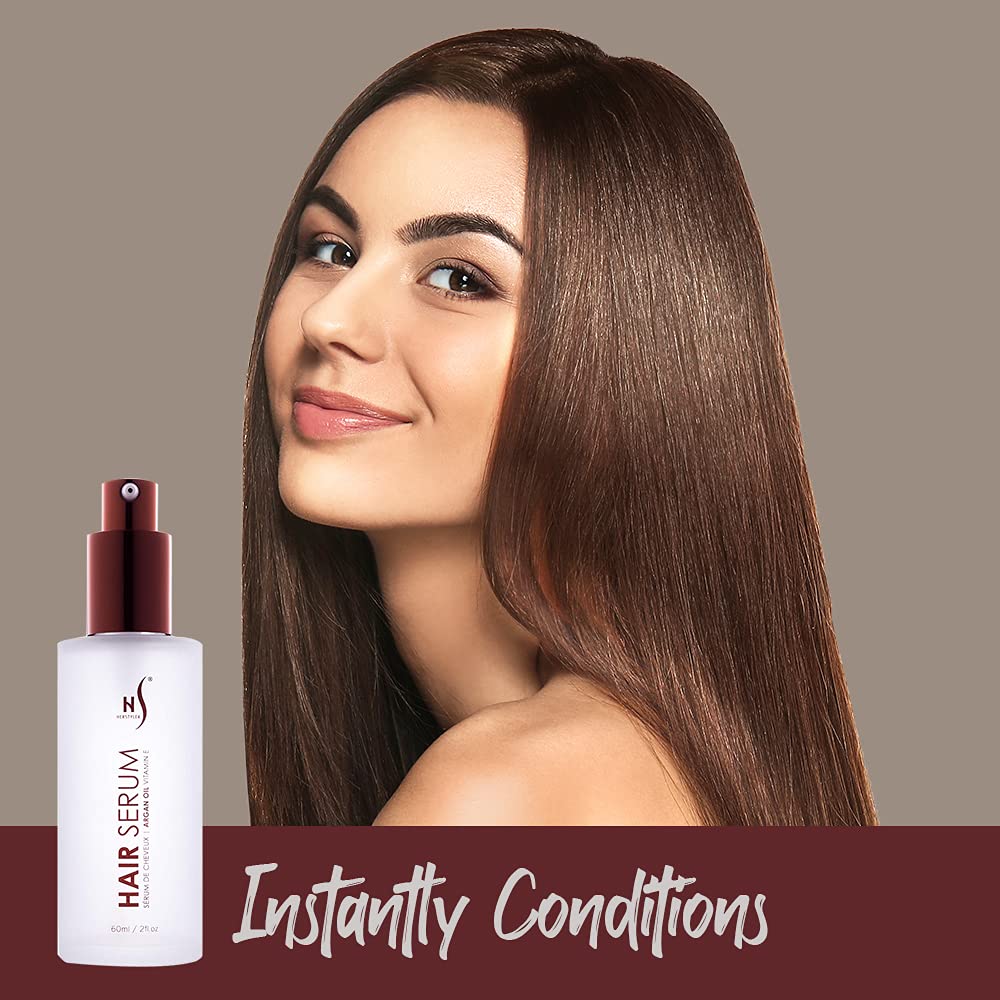 HerStyler Serum 4 Pack | Argan Oil Hair Serum for Frizz Control, Shine & Smoothness