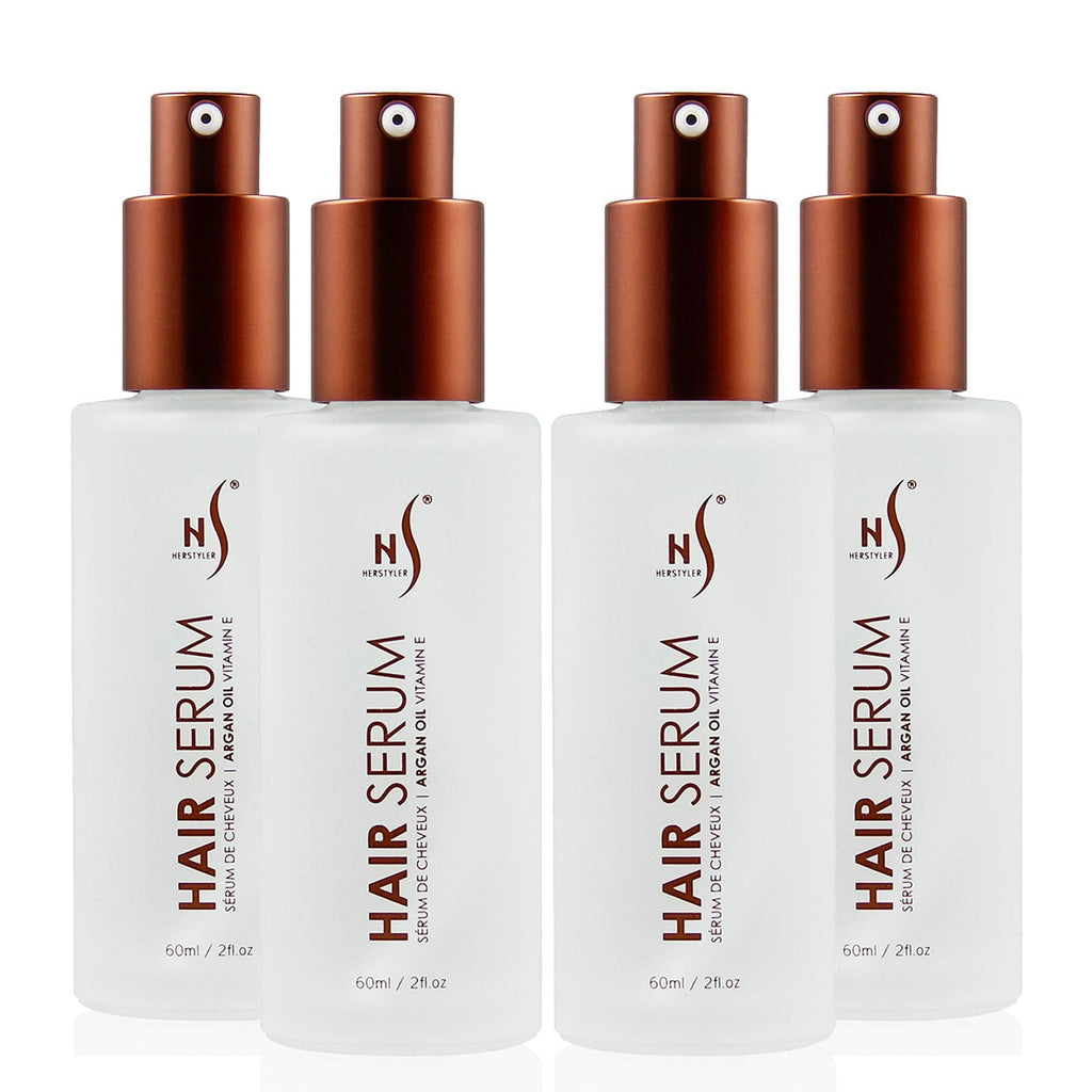HerStyler Serum 4 Pack | Argan Oil Hair Serum for Frizz Control, Shine & Smoothness