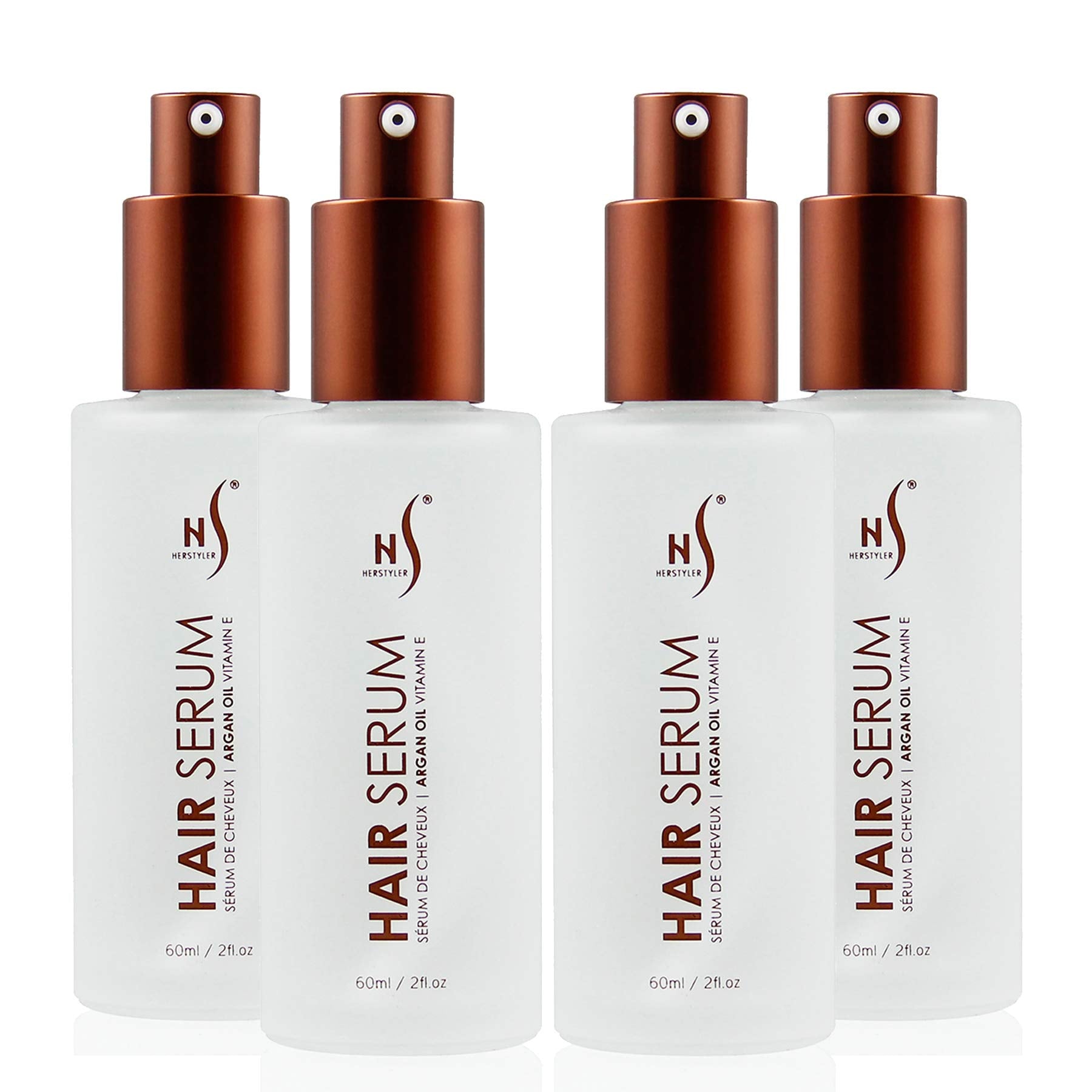 HerStyler Serum 4 Pack | Argan Oil Hair Serum for Frizz Control, Shine & Smoothness