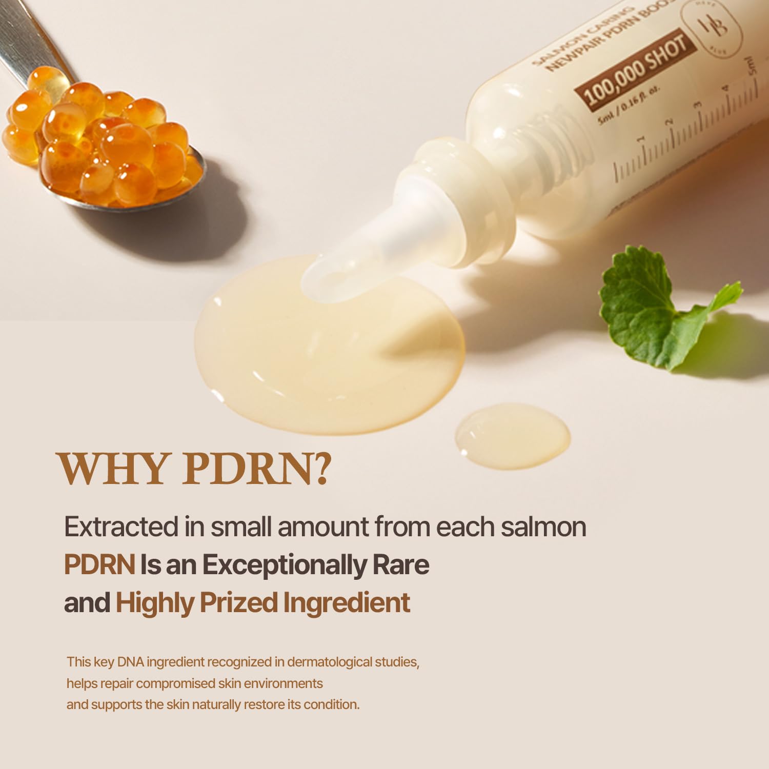 HEVEBLUE Salmon Caring Centella PDRN Booster 100,000 Shot Essence | Restore & Refine Skin