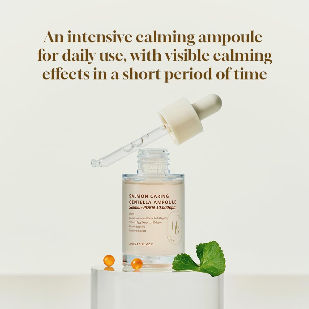 HEVEBLUE Salmon Caring Centella Ampoule – Calming Serum with Salmon PDRN & Centella