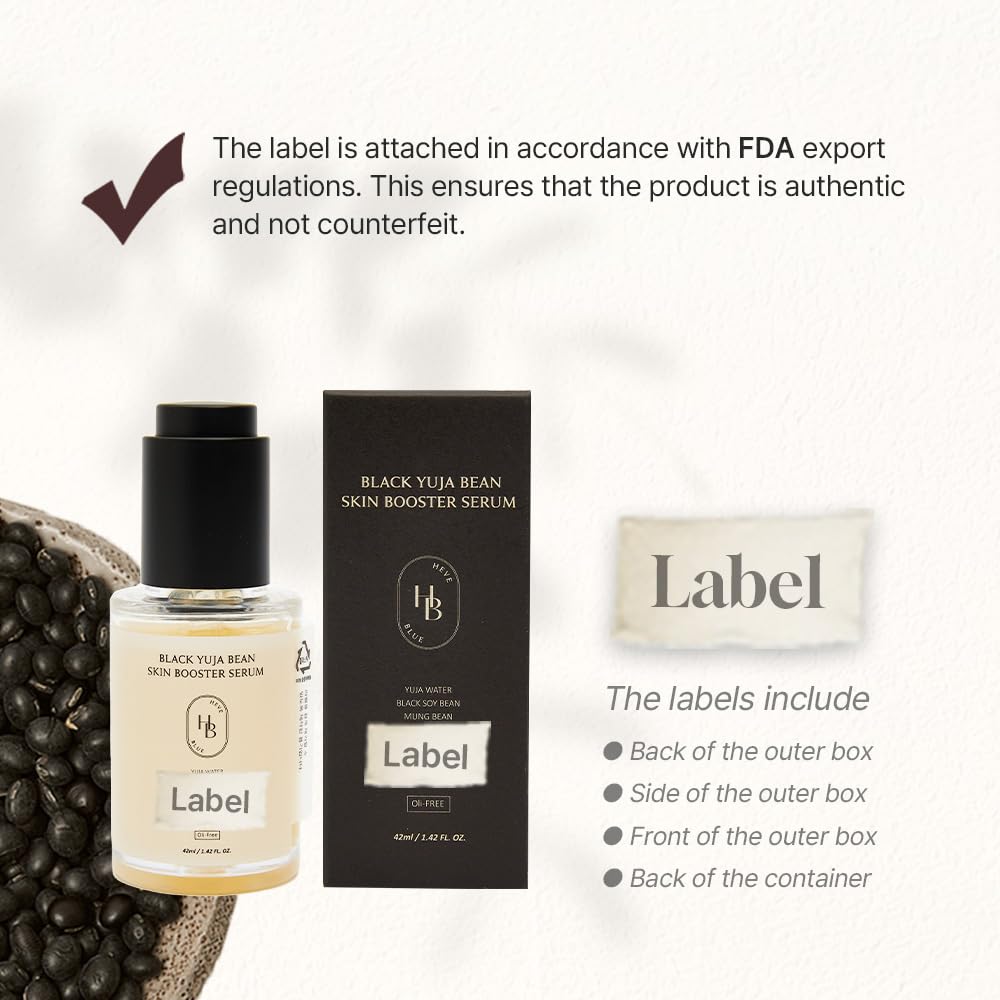 HEVEBLUE Black Yuja Bean Serum – Deep Hydration, Oil-Free, Vegan, Korean Skincare