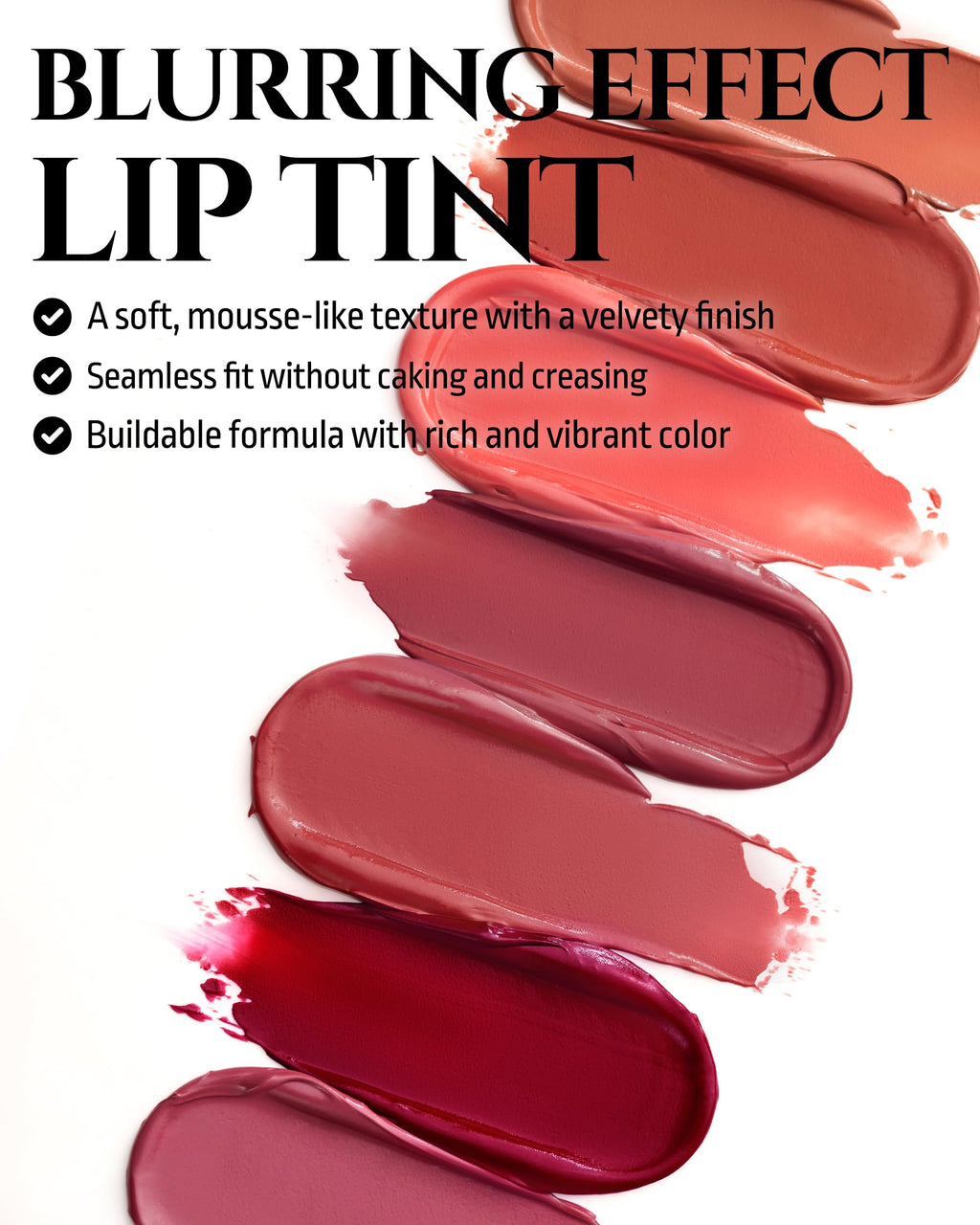 HEVVYMAKEUP Blurring Effect Lip Tint – Dear Sorbet | Airy Velvet Matte, Buildable, Vegan & Longwear