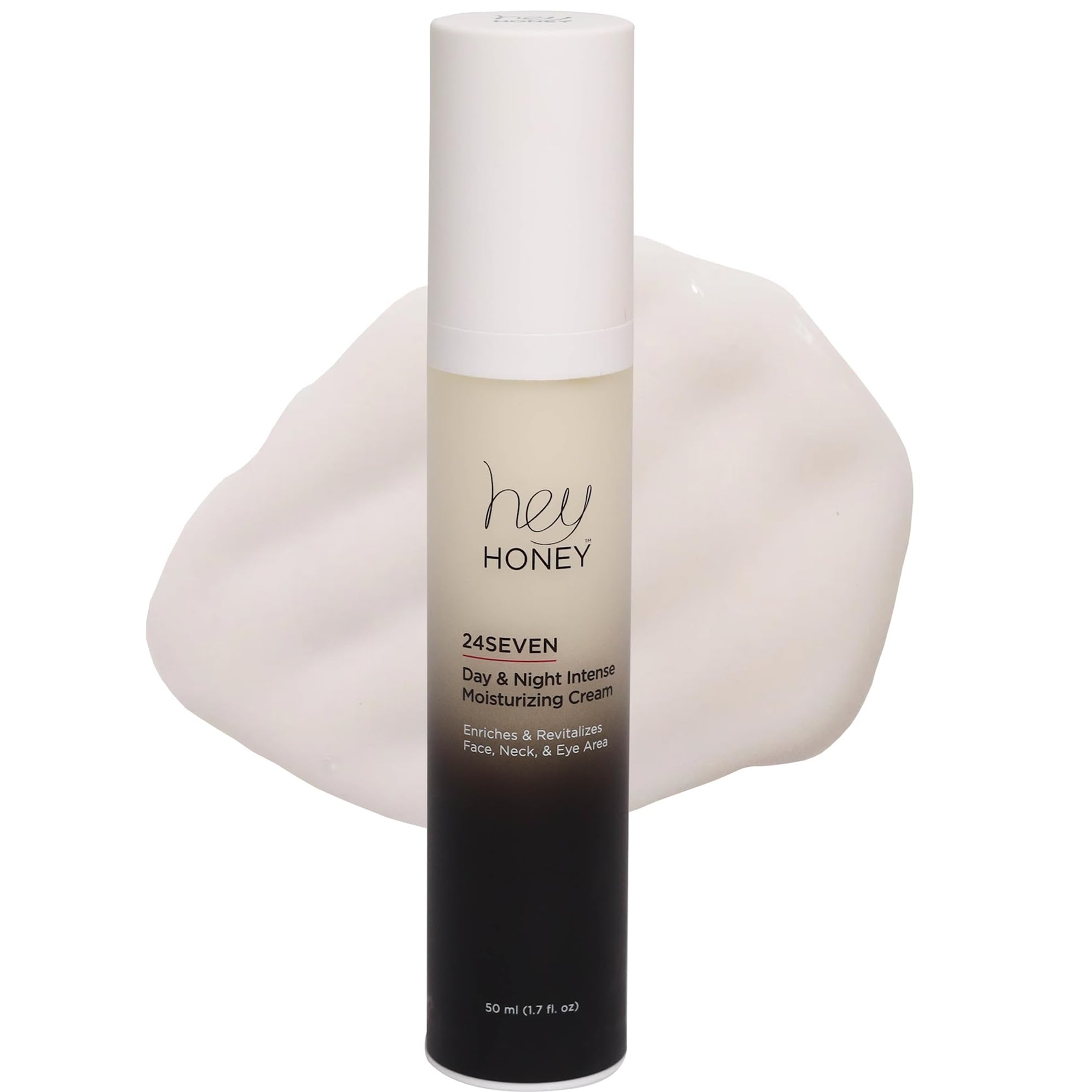 Hey Honey 24Seven Day & Night Moisturizing Cream — Face, Neck & Eye Hydration | Anti-Aging & Texture Refinement | 1.7 oz