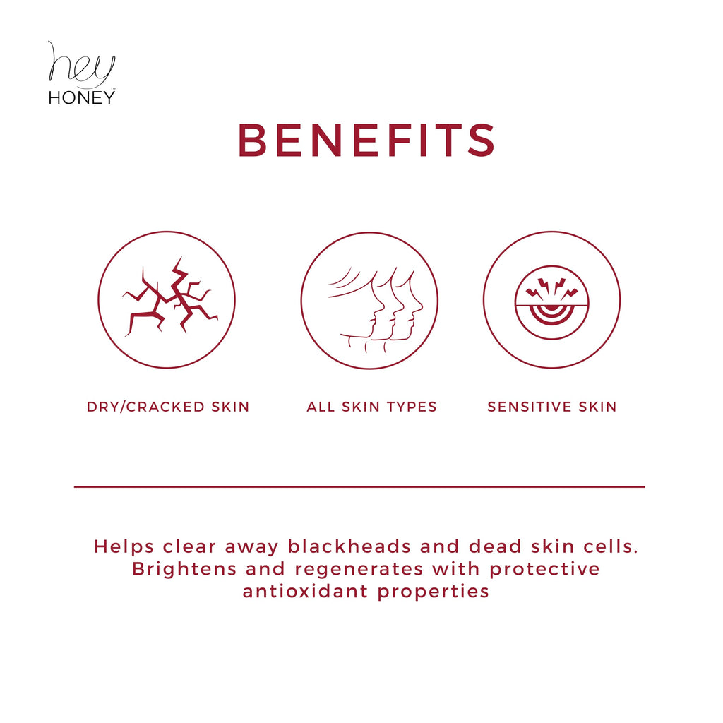 Hey Honey Propolis & Dead Sea Salt Microdermabrasion Scrub – Gentle Exfoliant for Sensitive Skin