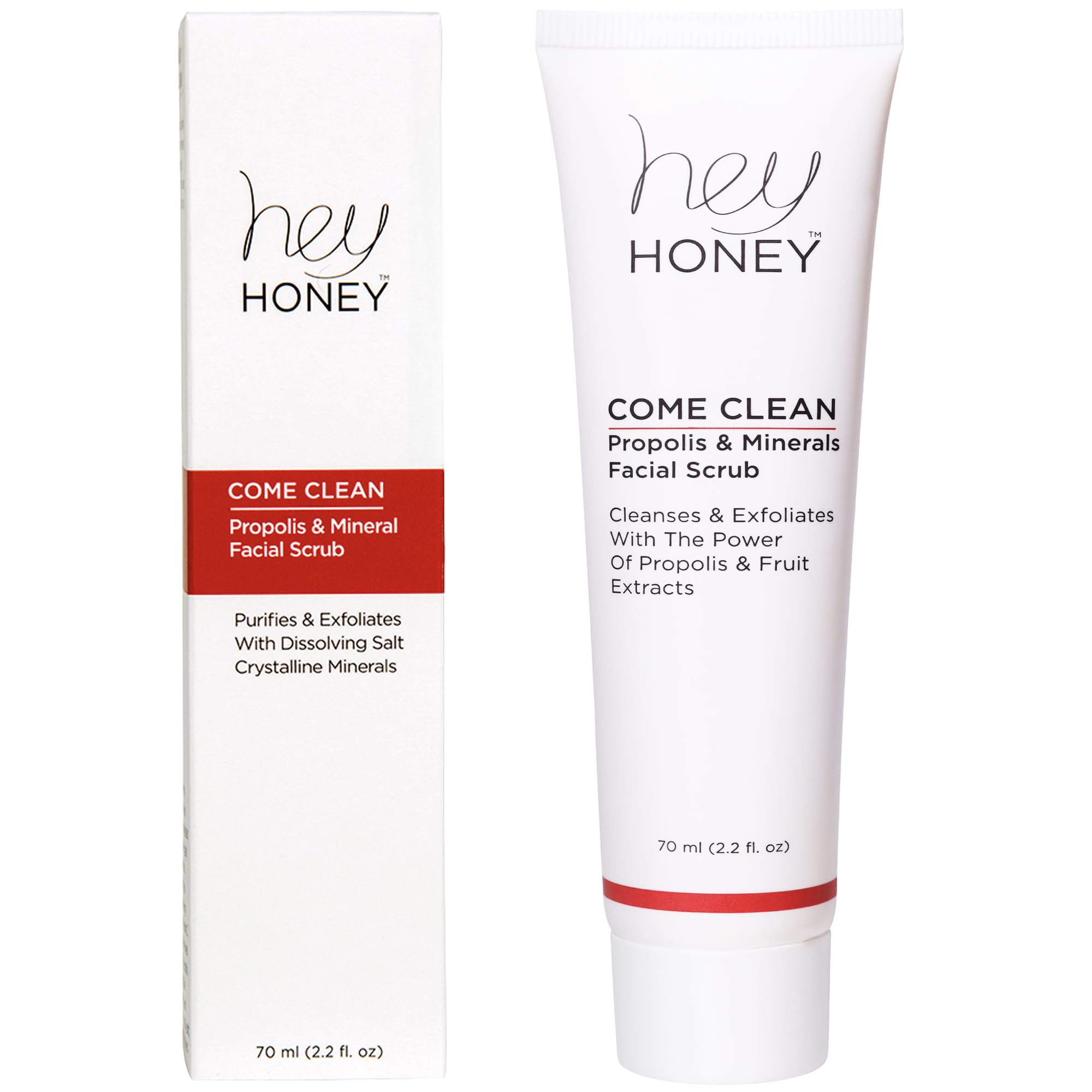 Hey Honey Propolis & Dead Sea Salt Microdermabrasion Scrub – Gentle Exfoliant for Sensitive Skin