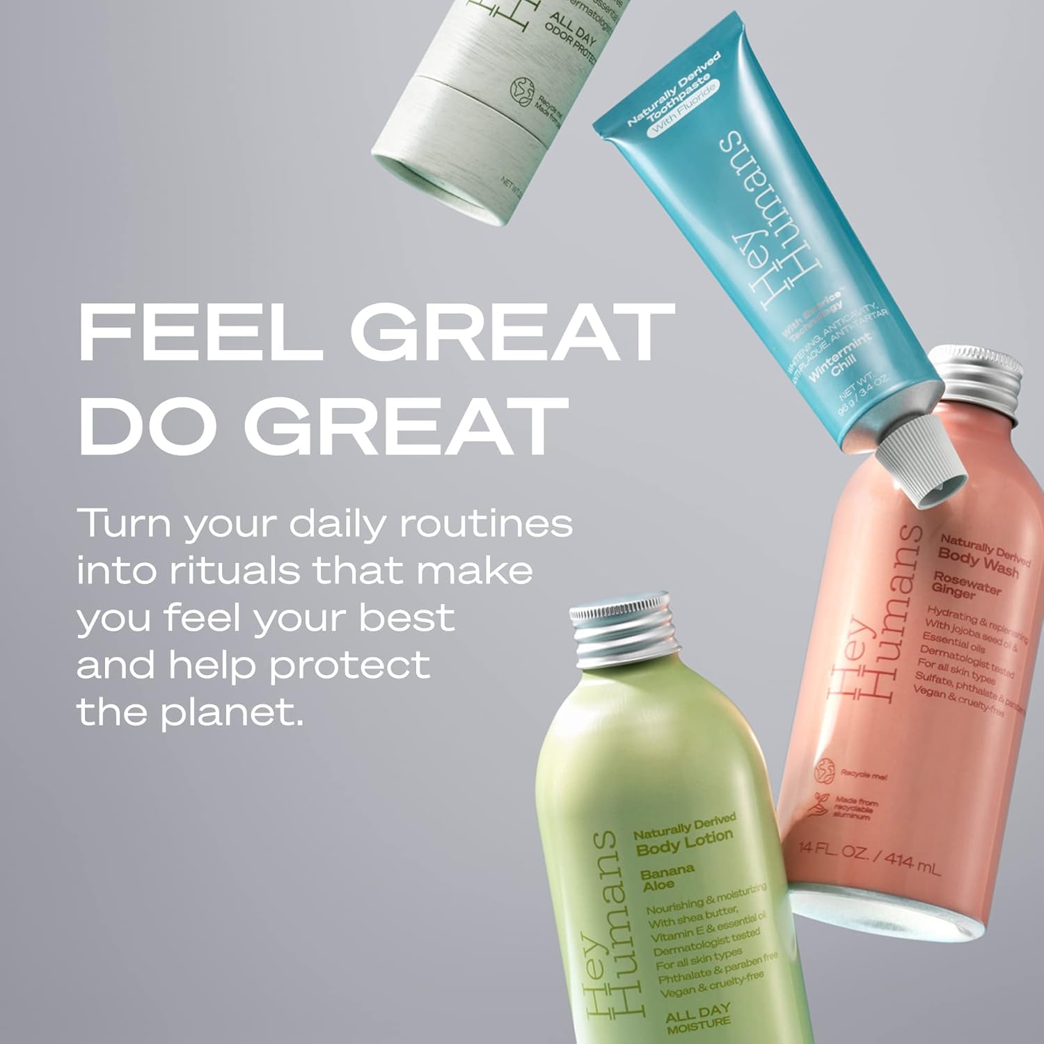 Hey Humans Aluminum-Free Deodorant – Coconut Mint for All-Day Freshness