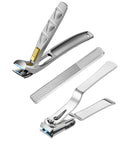 HEYCROWN Angled Head Toenail Clippers for Thick Nails | Senior-Friendly Set