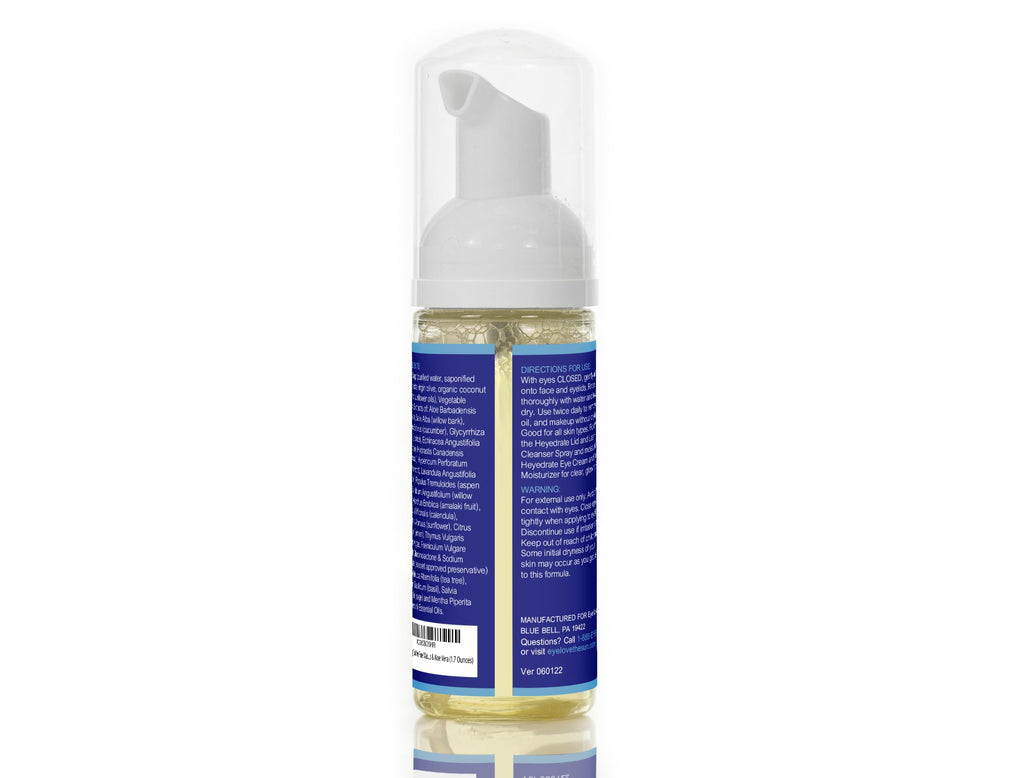 Heyedrate Gentle Tea Tree Foaming Cleanser for Face & Eyelids - Aloe Vera, 1.7oz - Packaging May Vary