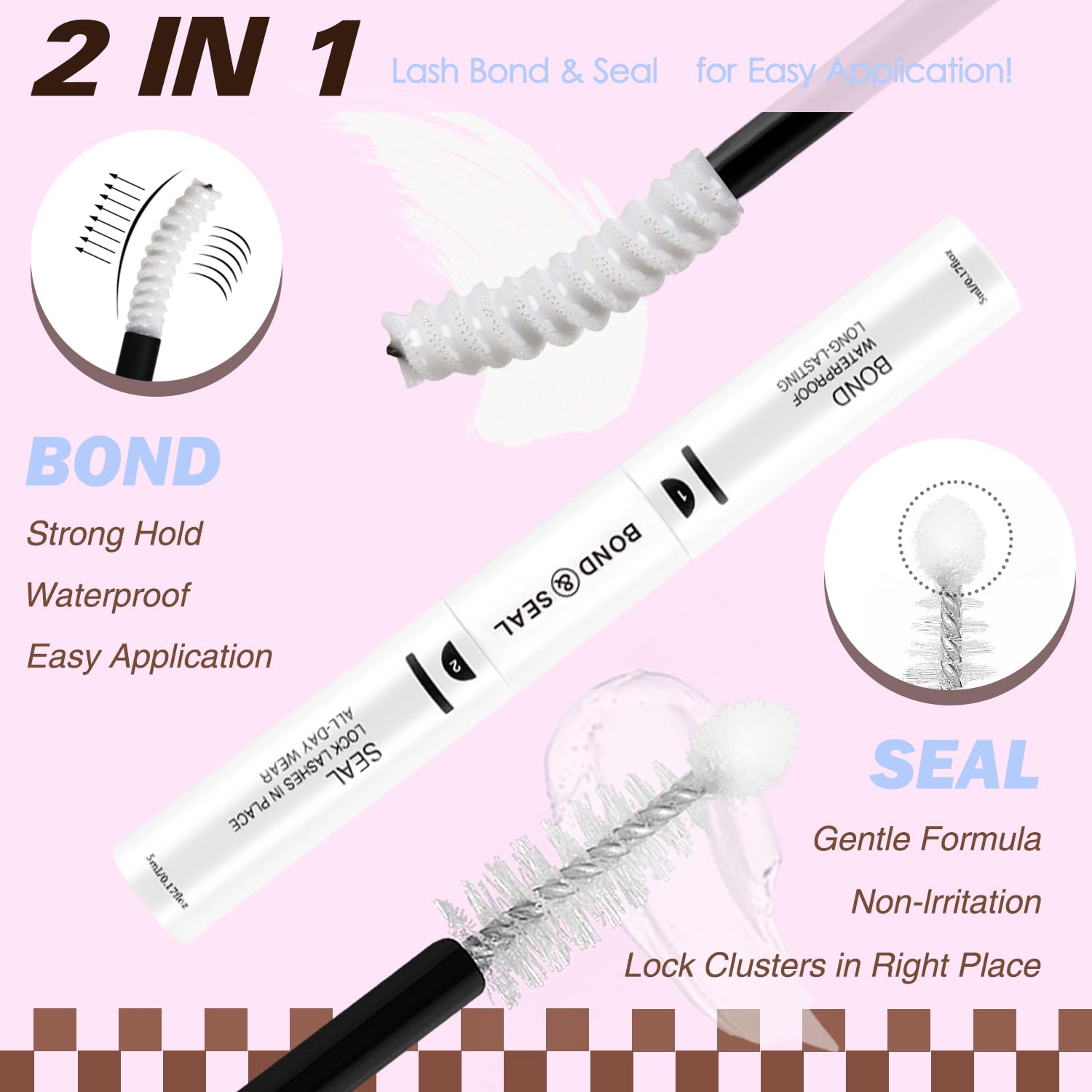 HEYWINK Flaunt Lash Clusters Dark Brown 8-14mm – Lightweight D-Curl DIY Lash Kit