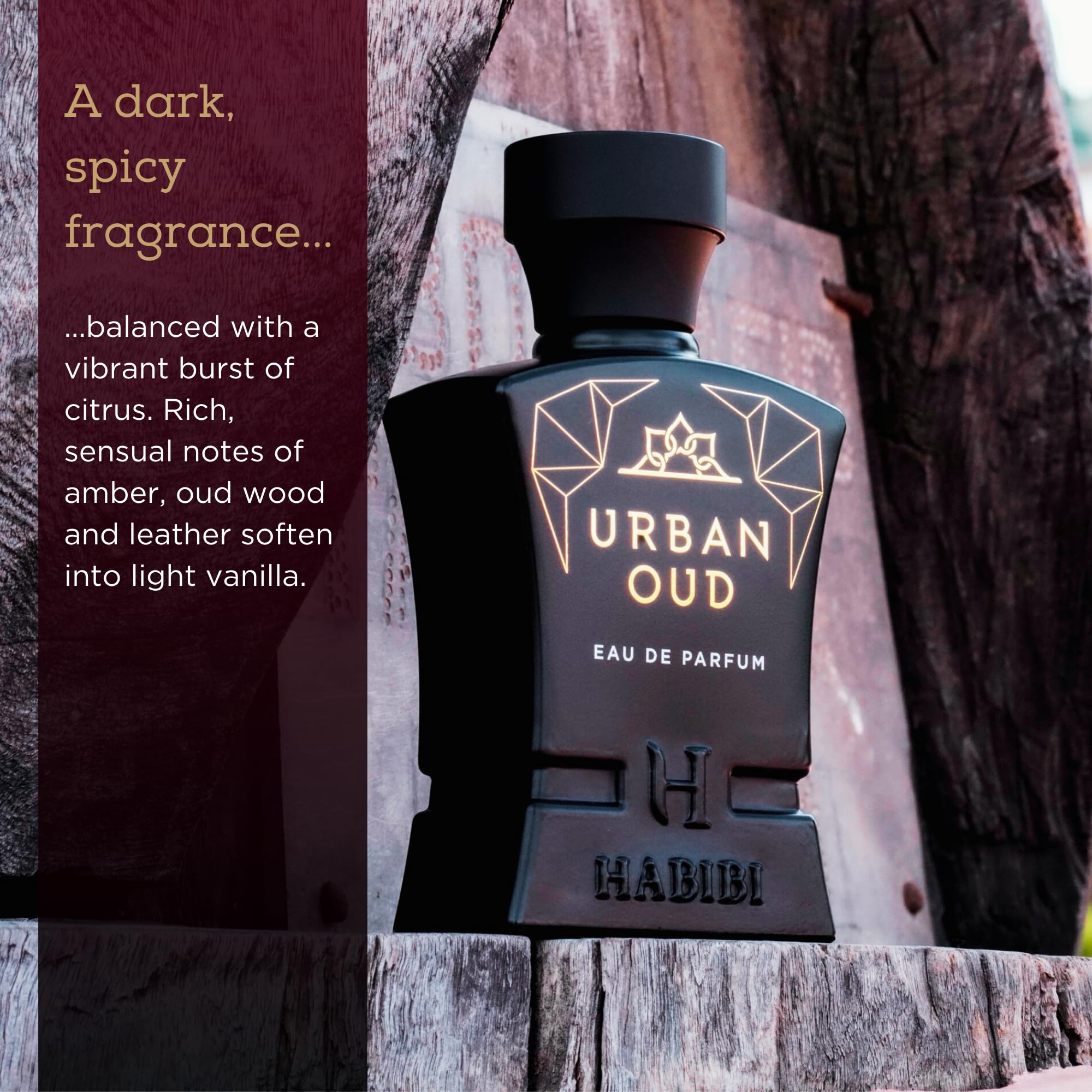 H HABIBI Urban Oud Perfume for Men – 75ml Long-Lasting Arabian Cologne