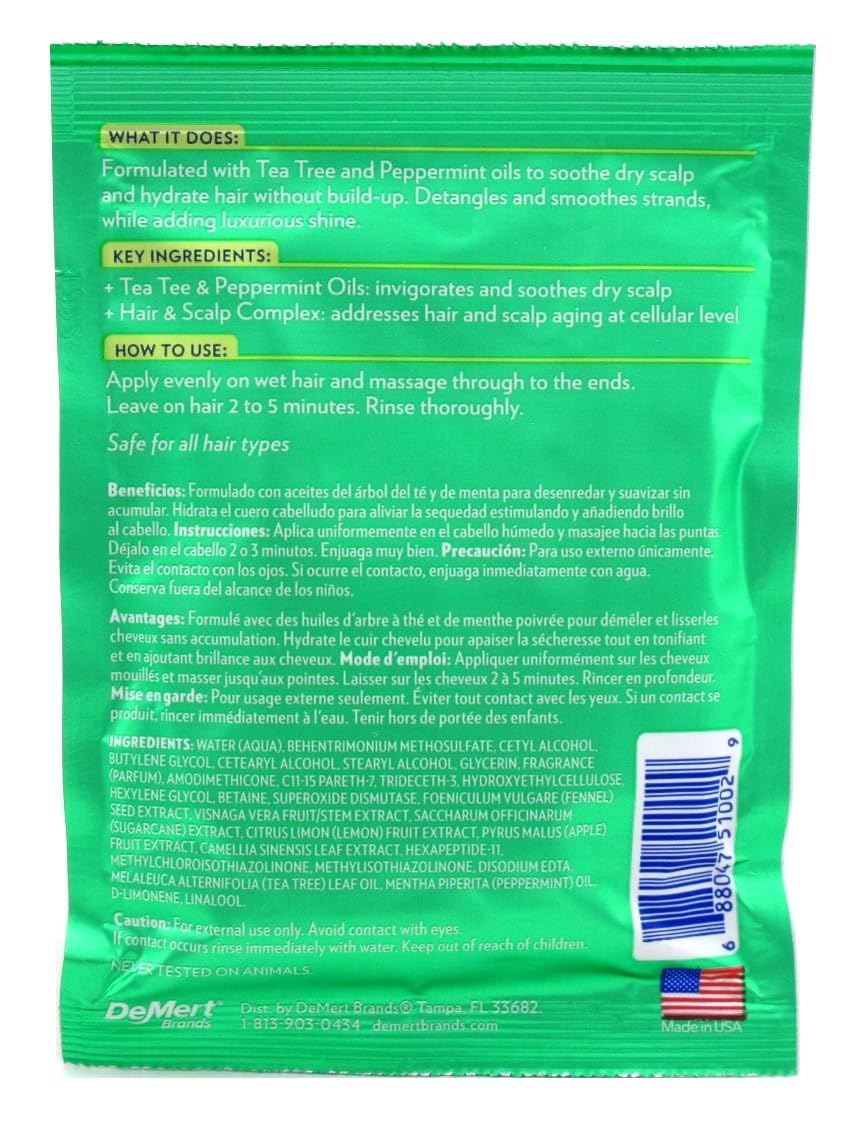 Hi-Pro-Pac Pks Tea Tree & Mint Hair Mask – 12-Pack (51ml each) | Quick 2–5 Minute Deep Conditioning
