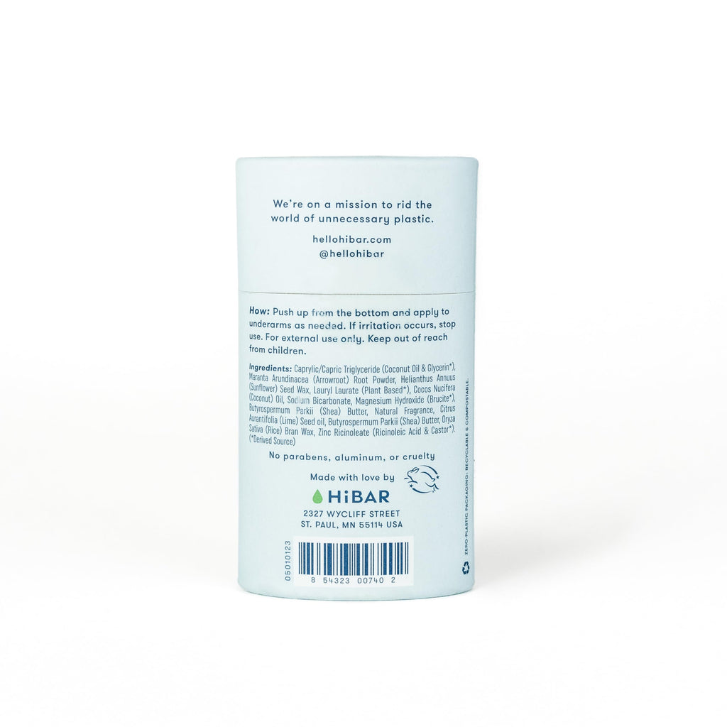 HiBAR Fresh Rain & Cucumber Plastic Free Deodorant – 3-Pack, All-Day Protection