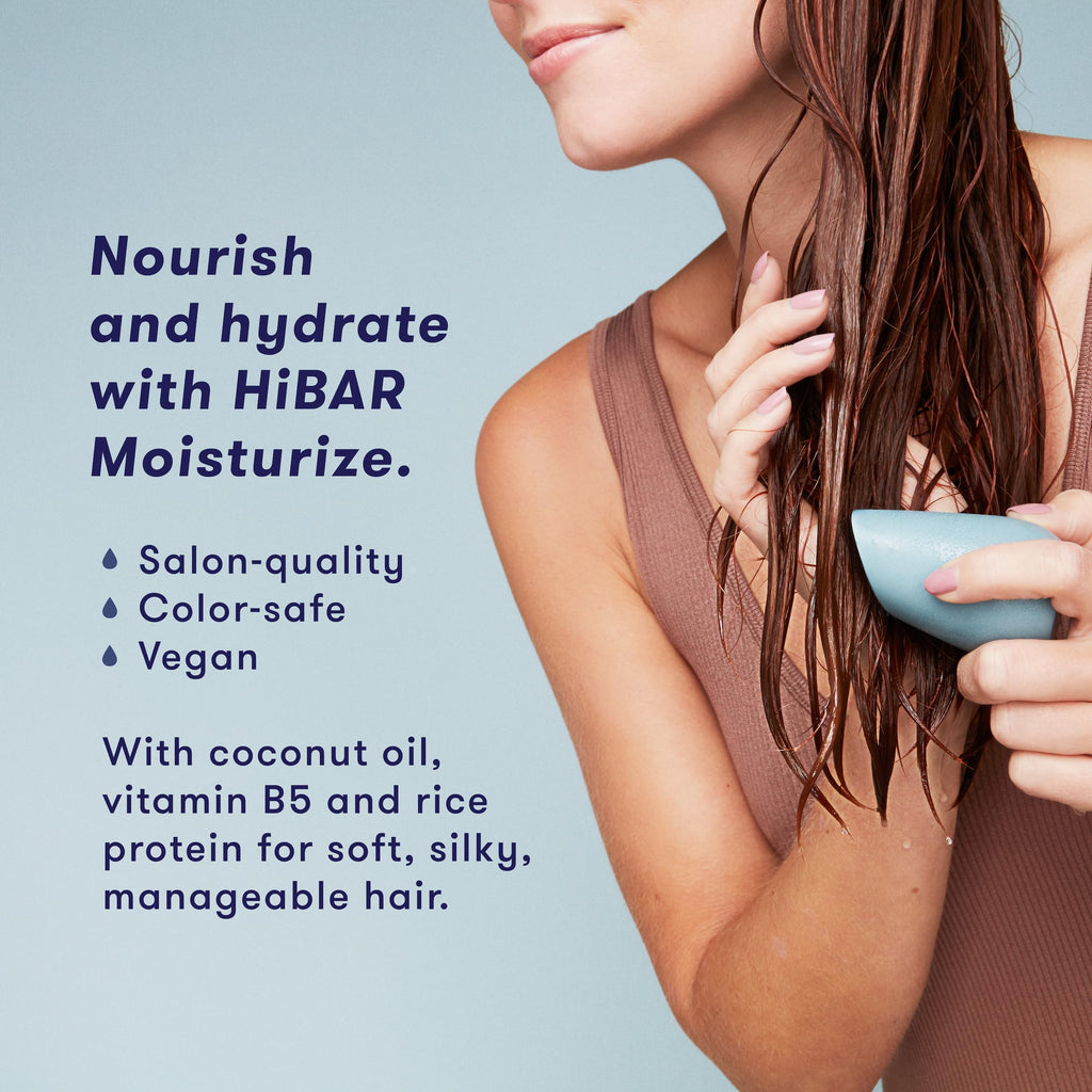 HIBAR Moisturize Conditioner Bar – Deep Hydration for Dry Hair (Plastic-Free, Vegan)