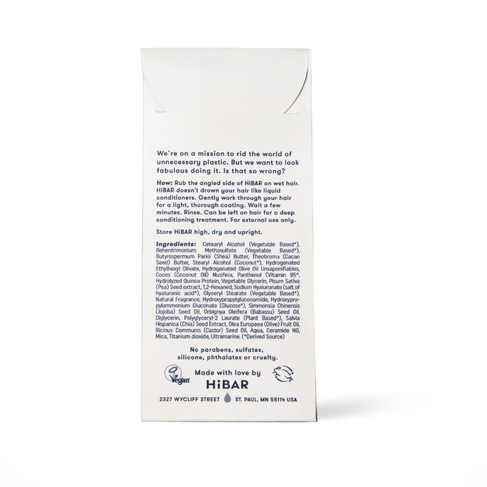 HiBAR Repair Conditioner Bar — Strengthen Damaged Hair, Plastic-Free