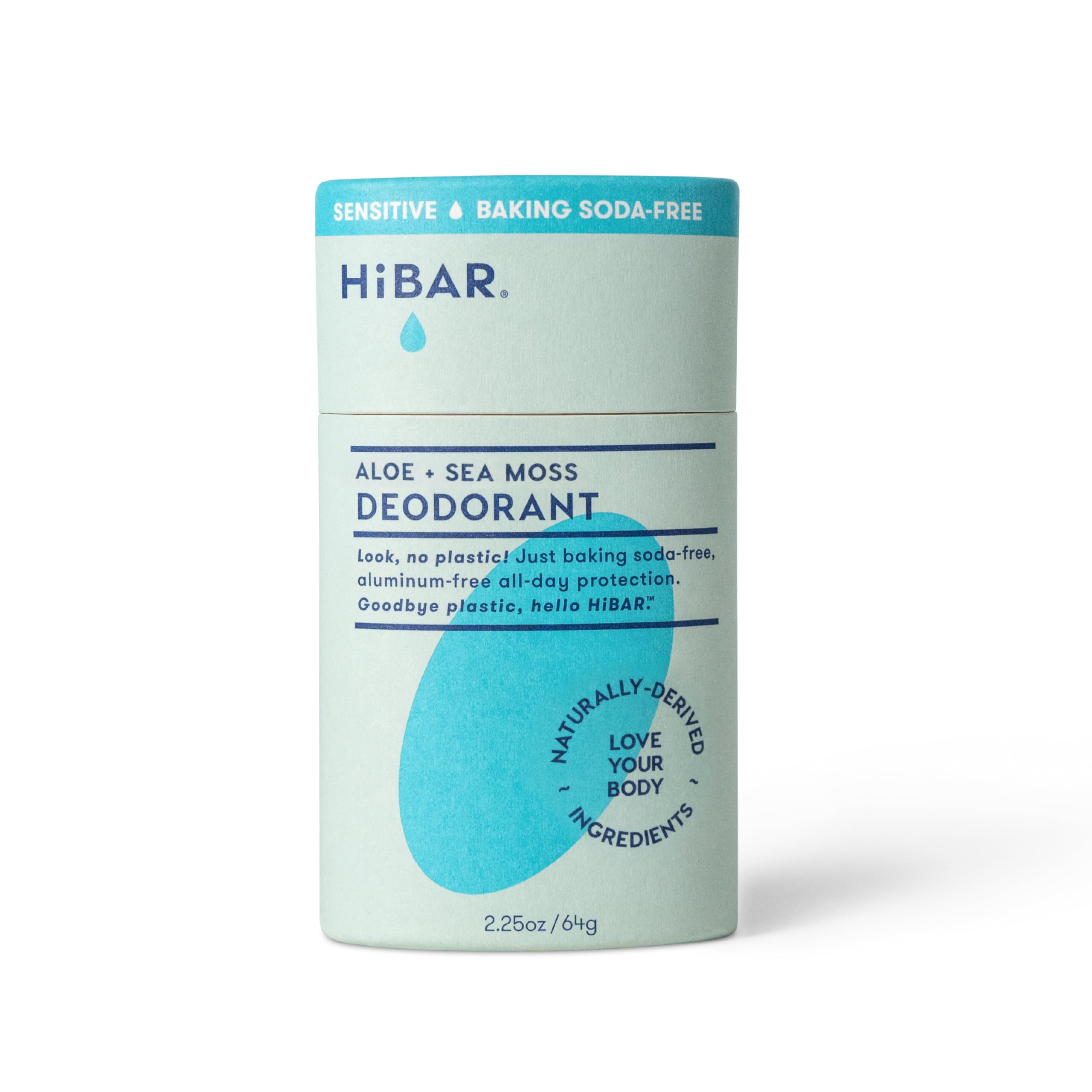 HIBAR HiBAR Sensitive Deodorant with Sea Moss & Aloe — Aluminum-Free, Baking Soda-Free, Gentle on Sensitive Skin