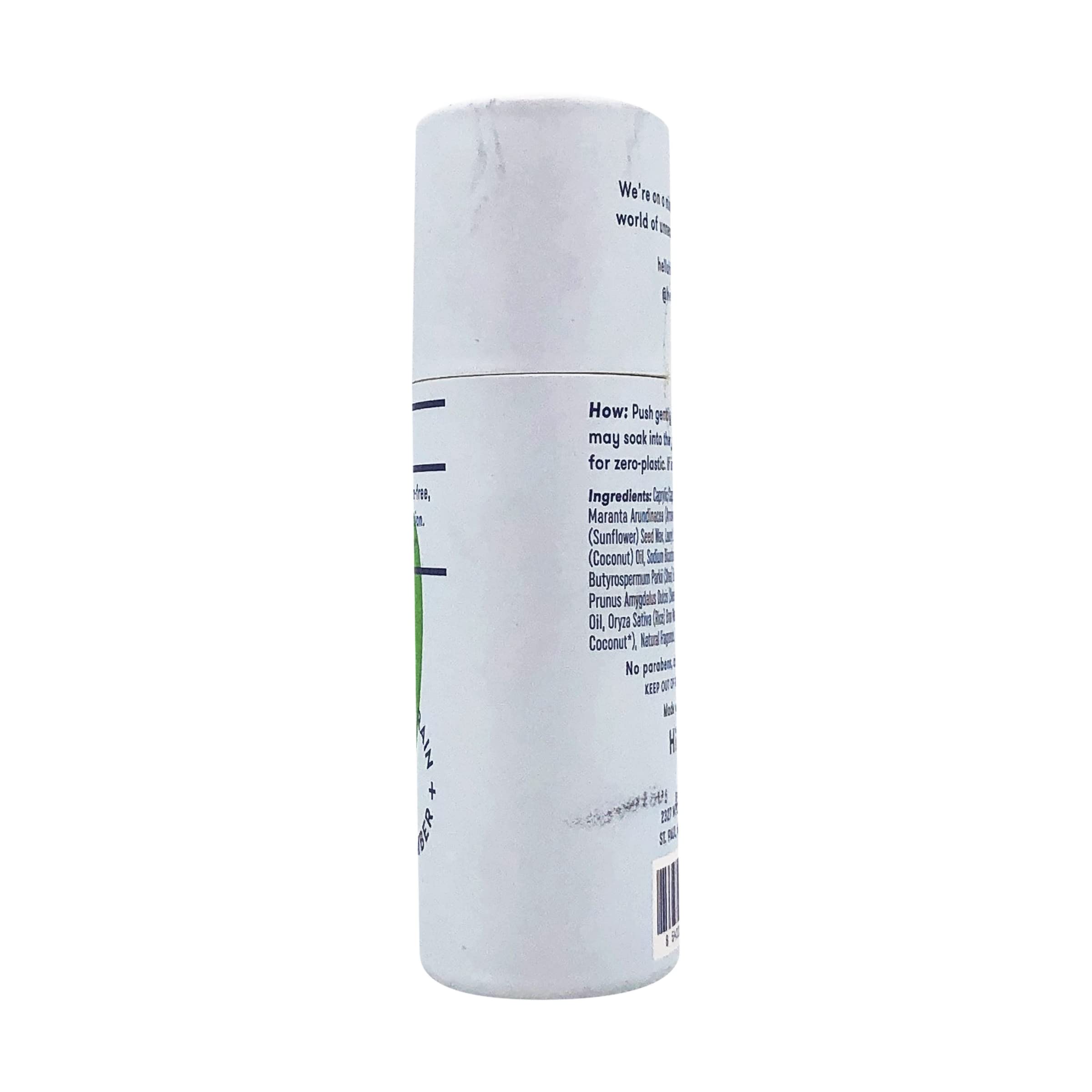 HiBAR Fresh Rain & Cucumber Plastic Free Deodorant | Aluminum-Free, Vegan, Recyclable Tube