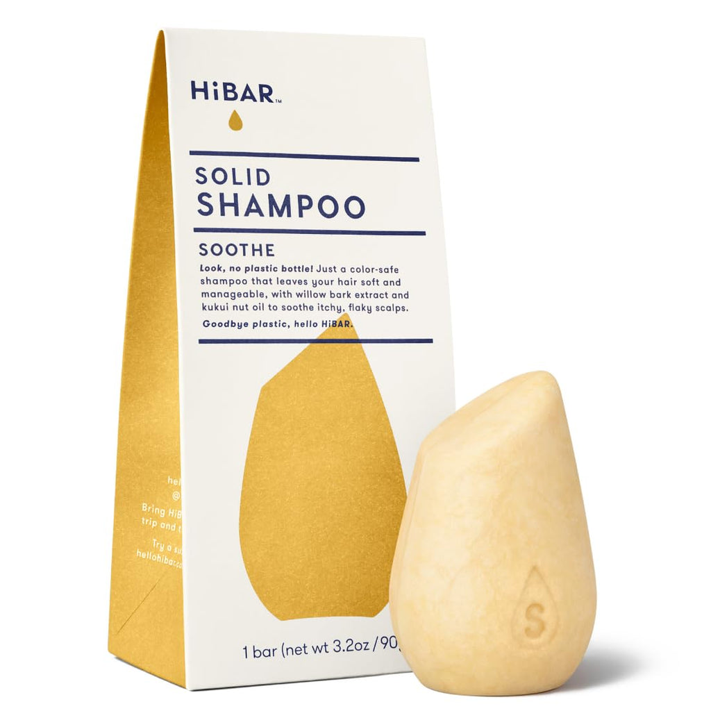 HIBAR Soothe Shampoo Bar – Dry, Itchy Scalp Relief, Plastic-Free