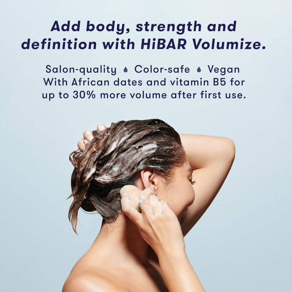HIBAR Volumize Shampoo Bar 2-Pack for Fine Hair | Rice Water, 100% Vegan