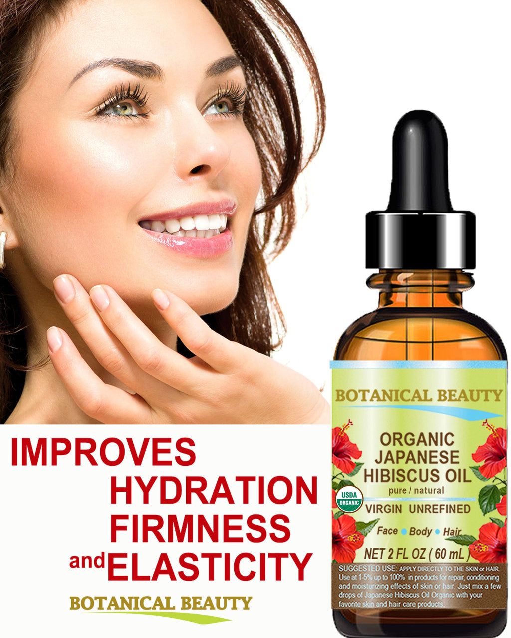 Botanical Beauty Organic Hibiscus Oil – 100% Pure Cold-Pressed Hibiscus Sabdariffa for Skin, Hair & Nails